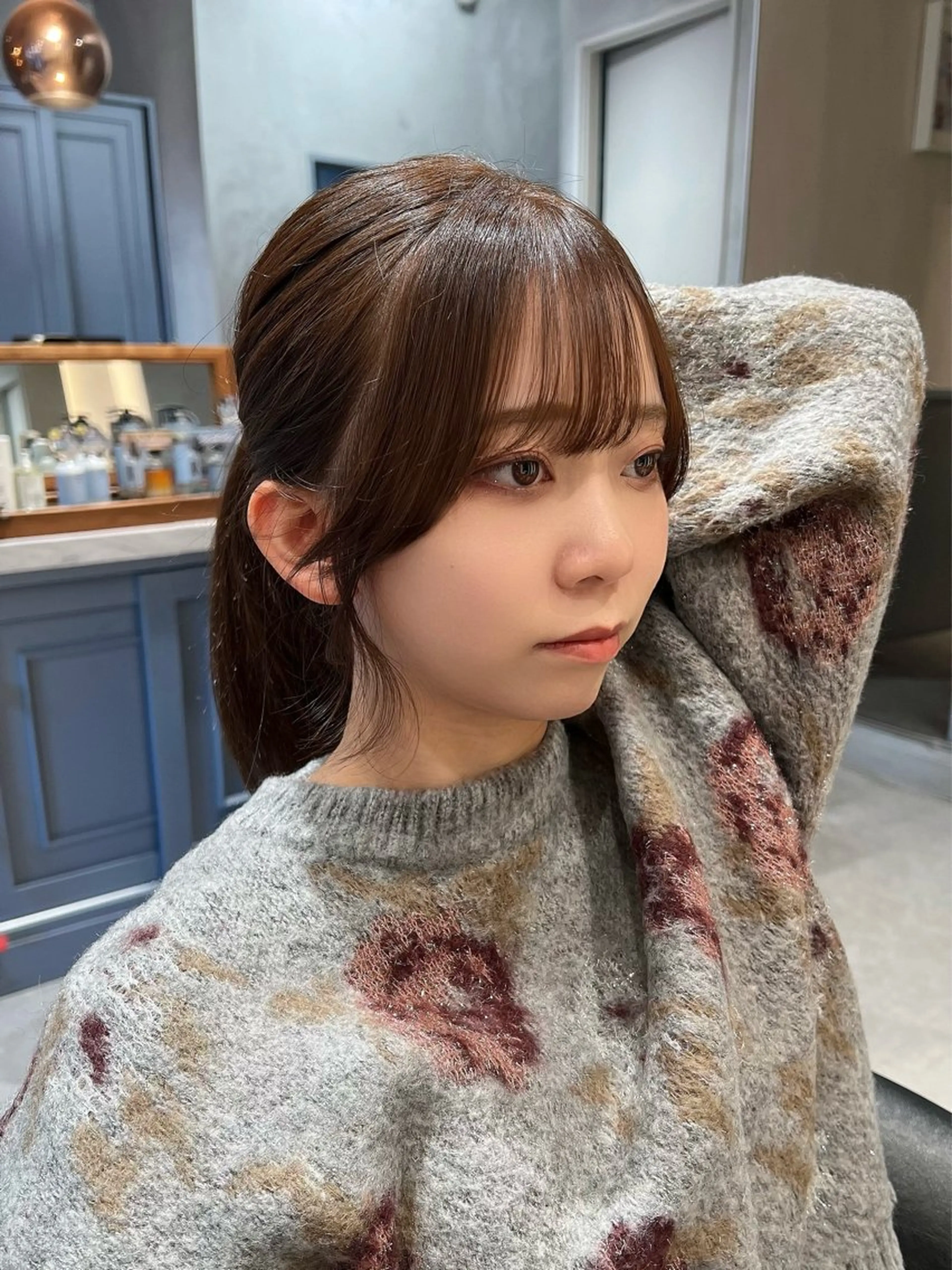 ミディアム 韓国レイヤーカット/ 縮毛矯正/羽田航のヘアスタイル