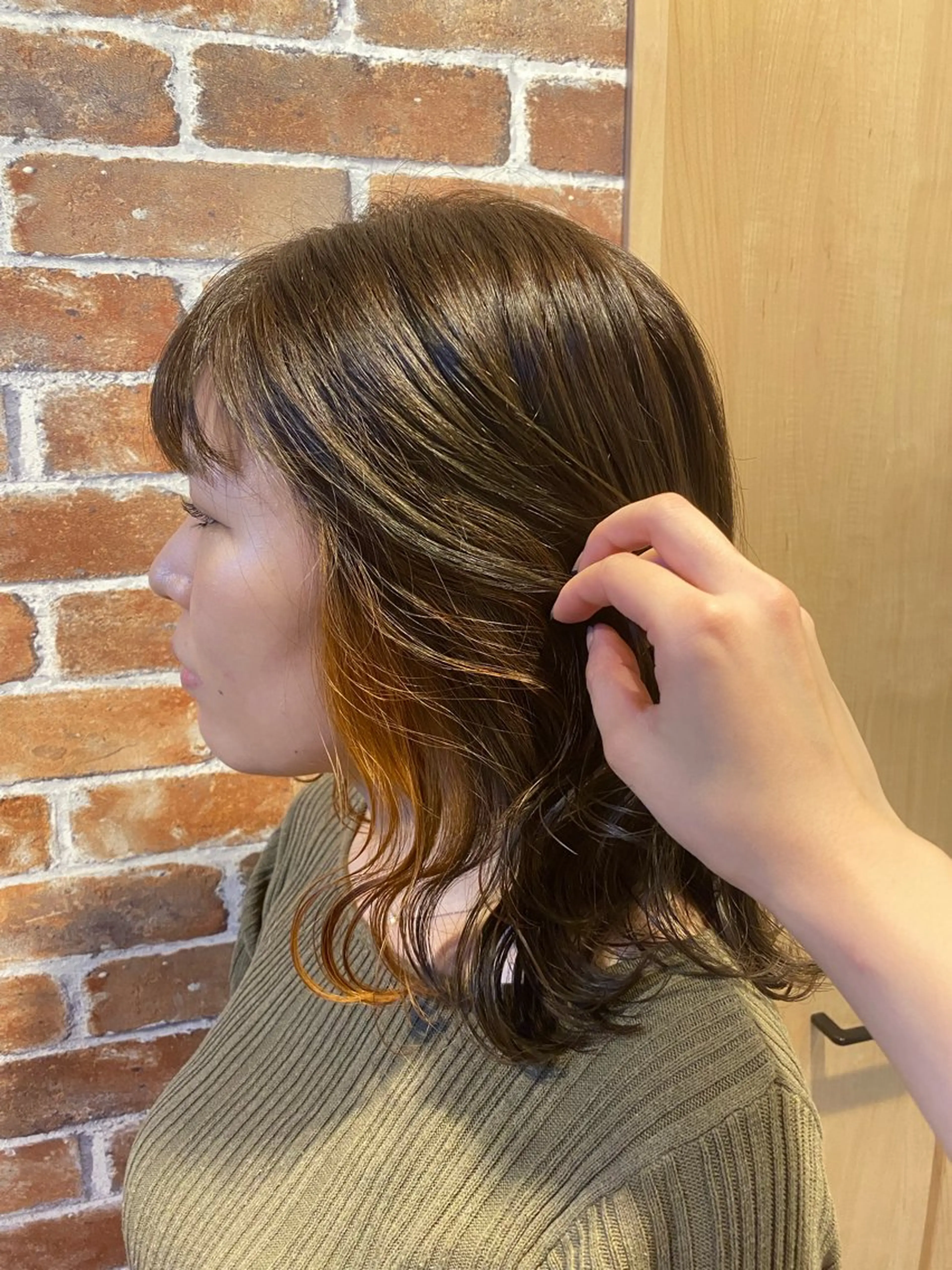 ミディアム カラー カット ヘアカラー 透明感カラー/韓国 ヘア🩶yuri🩵のヘアスタイル