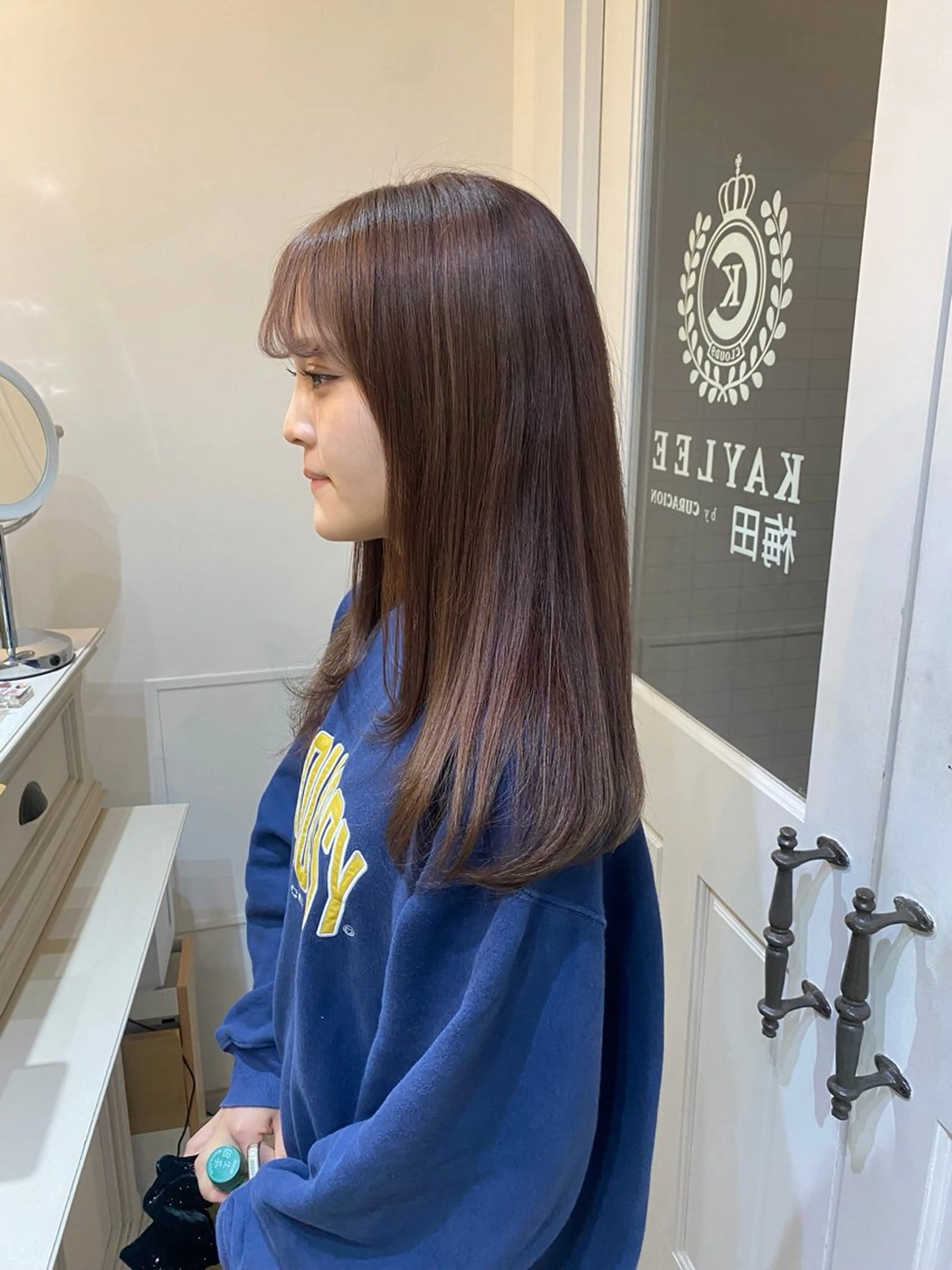 ロング ヘアカラー トリートメント mio♡ベージュ特化 🎀透明感カラーのヘアスタイル