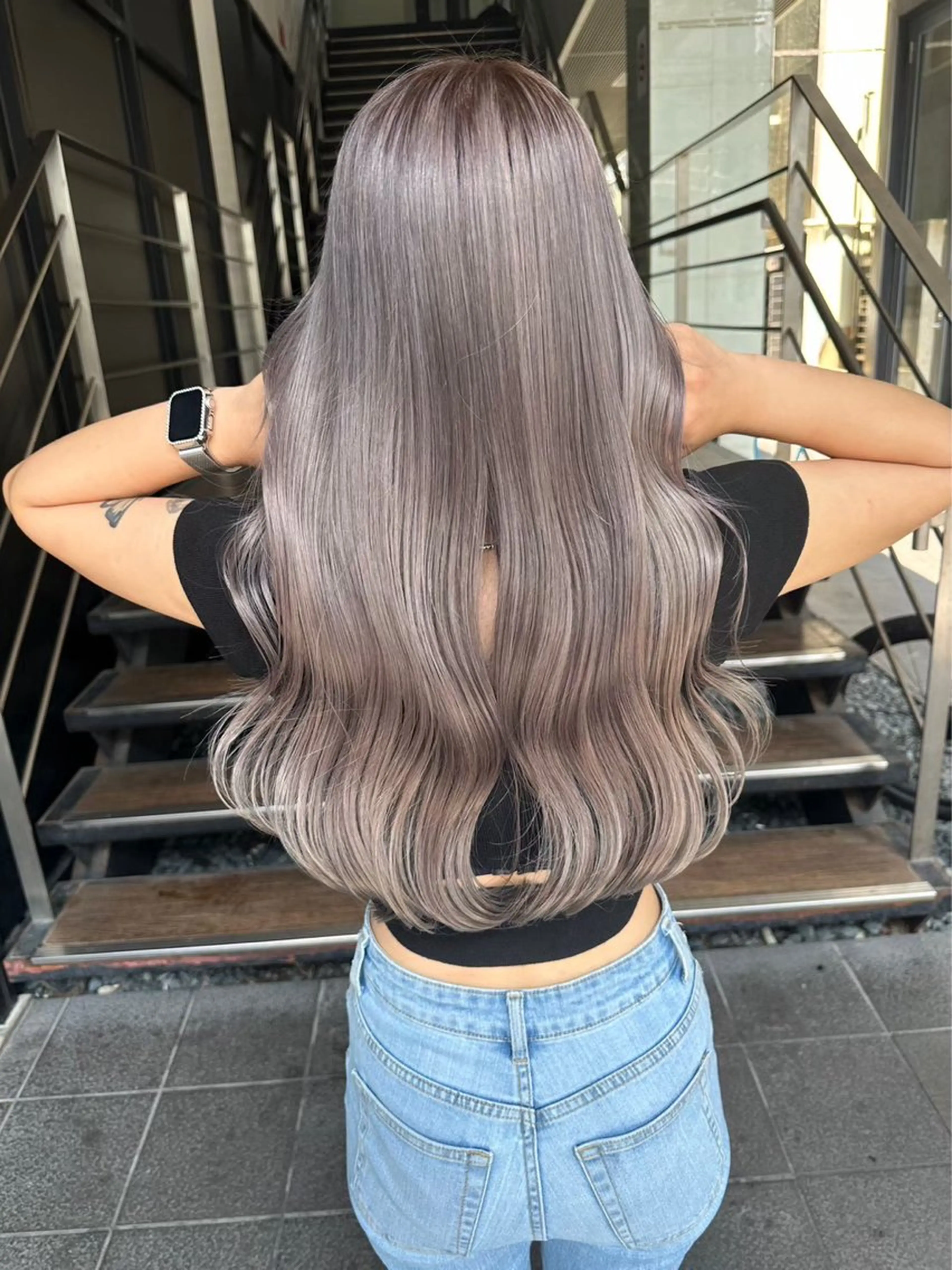 ロング カラー アッシュ ハイトーンカラー 髪質改善 トリートメント ブロンド/ベージュ系 /🪽そうま🪽のヘアスタイル