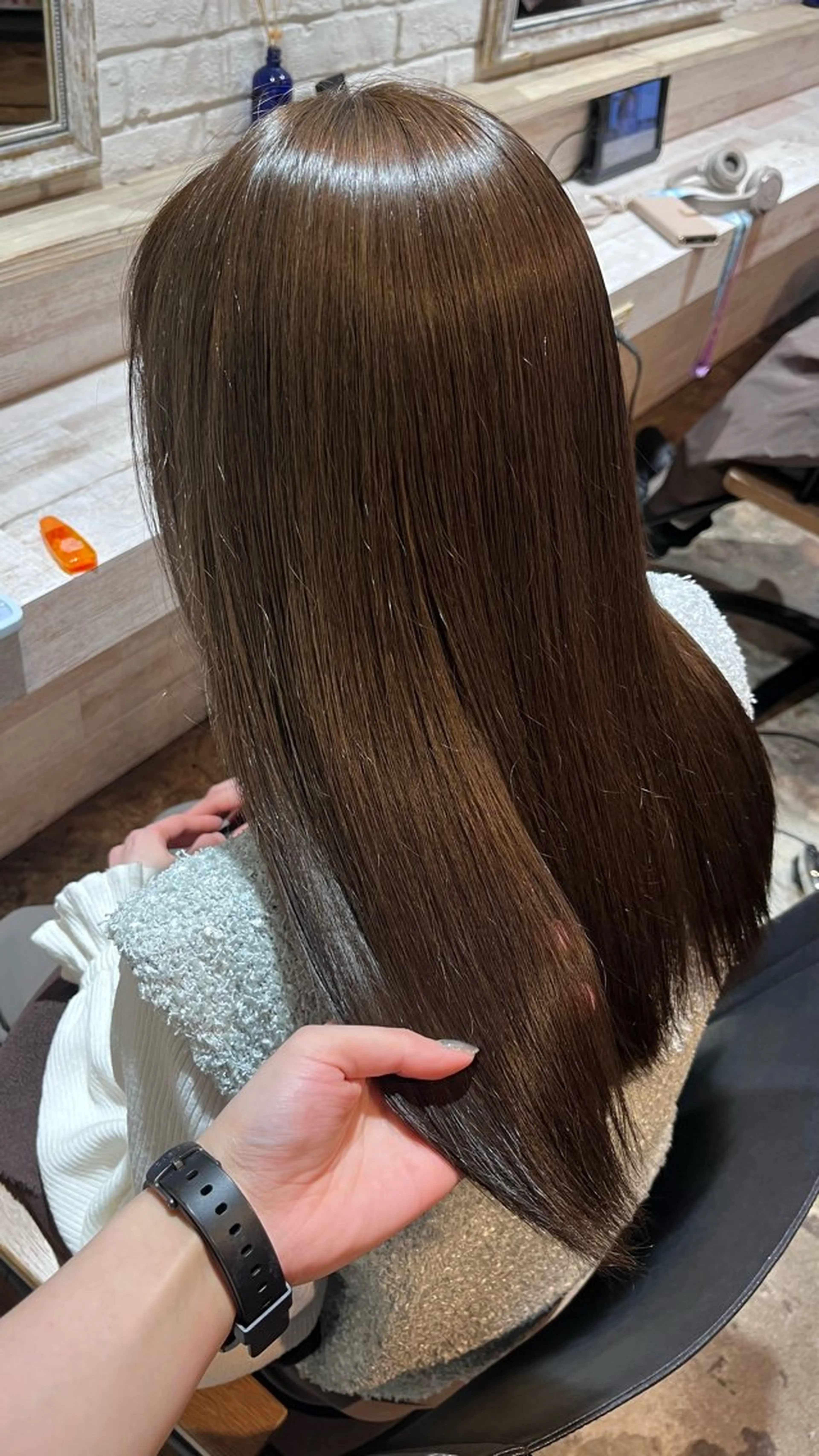 セミロング カラー ベージュカラー オリーブベージュ ピンクカラー ヘアカラー 透明感カラー/パーマ 🌀アオノのヘアスタイル