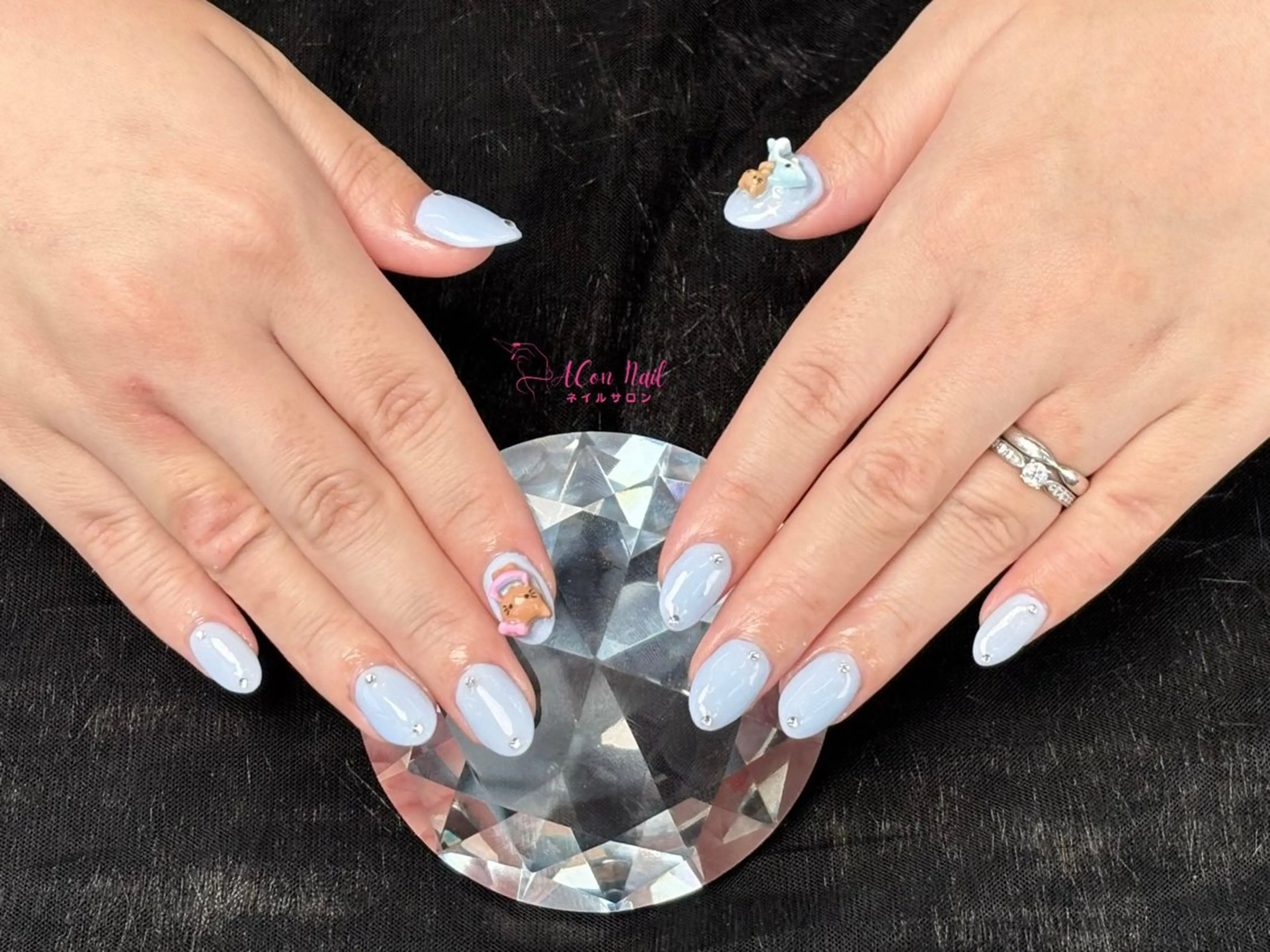ネイル 桜ネイル 長さ出し フラワーネイル フレンチネイル ジェルネイル ハンドネイル ACon NailSalonのネイルデザイン