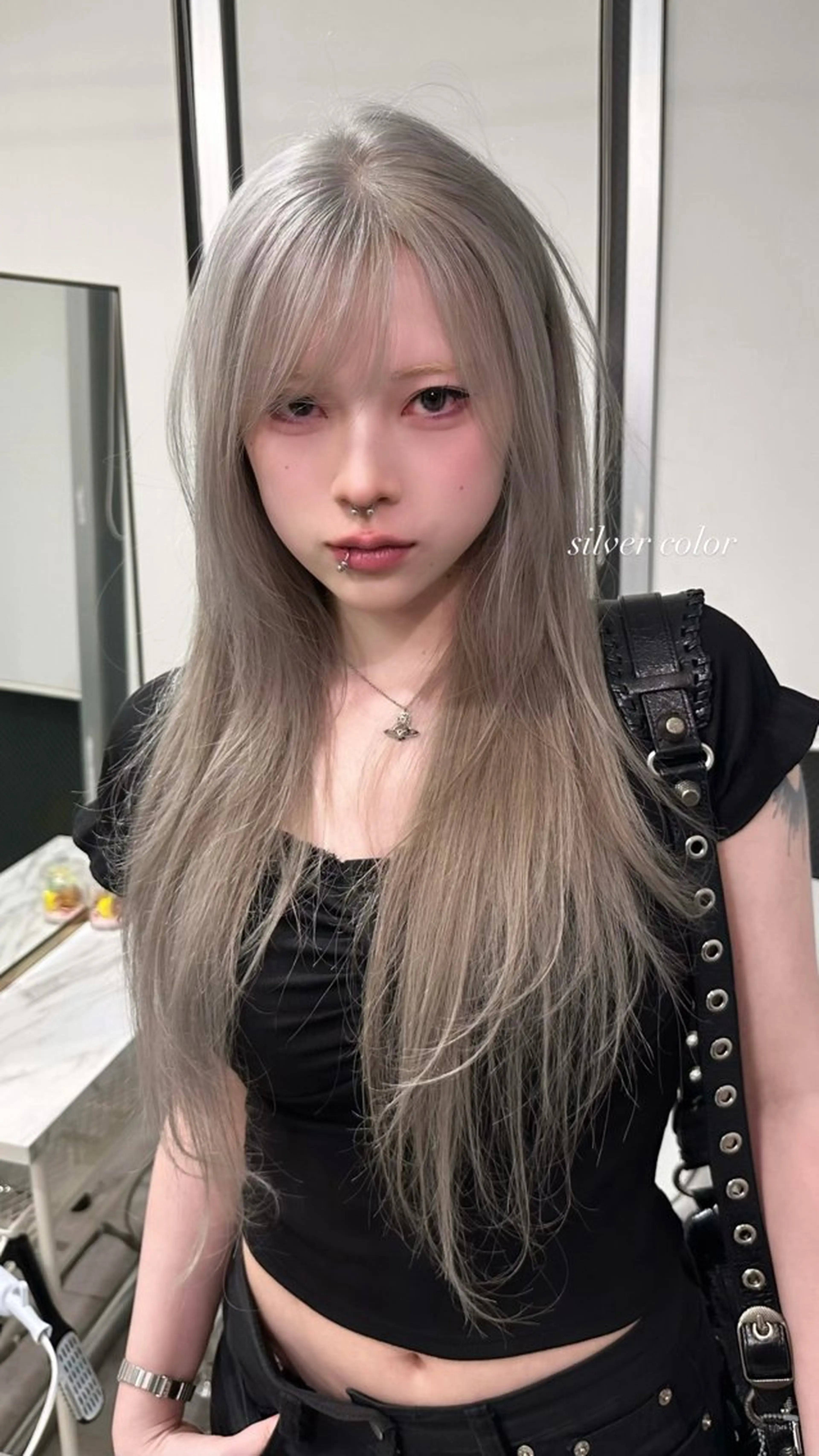 ロング カラー ヘアアレンジ カット ヘアカラー トリートメント ヘアセット 🫧🇰🇷韓国ヘア レイヤー🐺Yutaのヘアスタイル