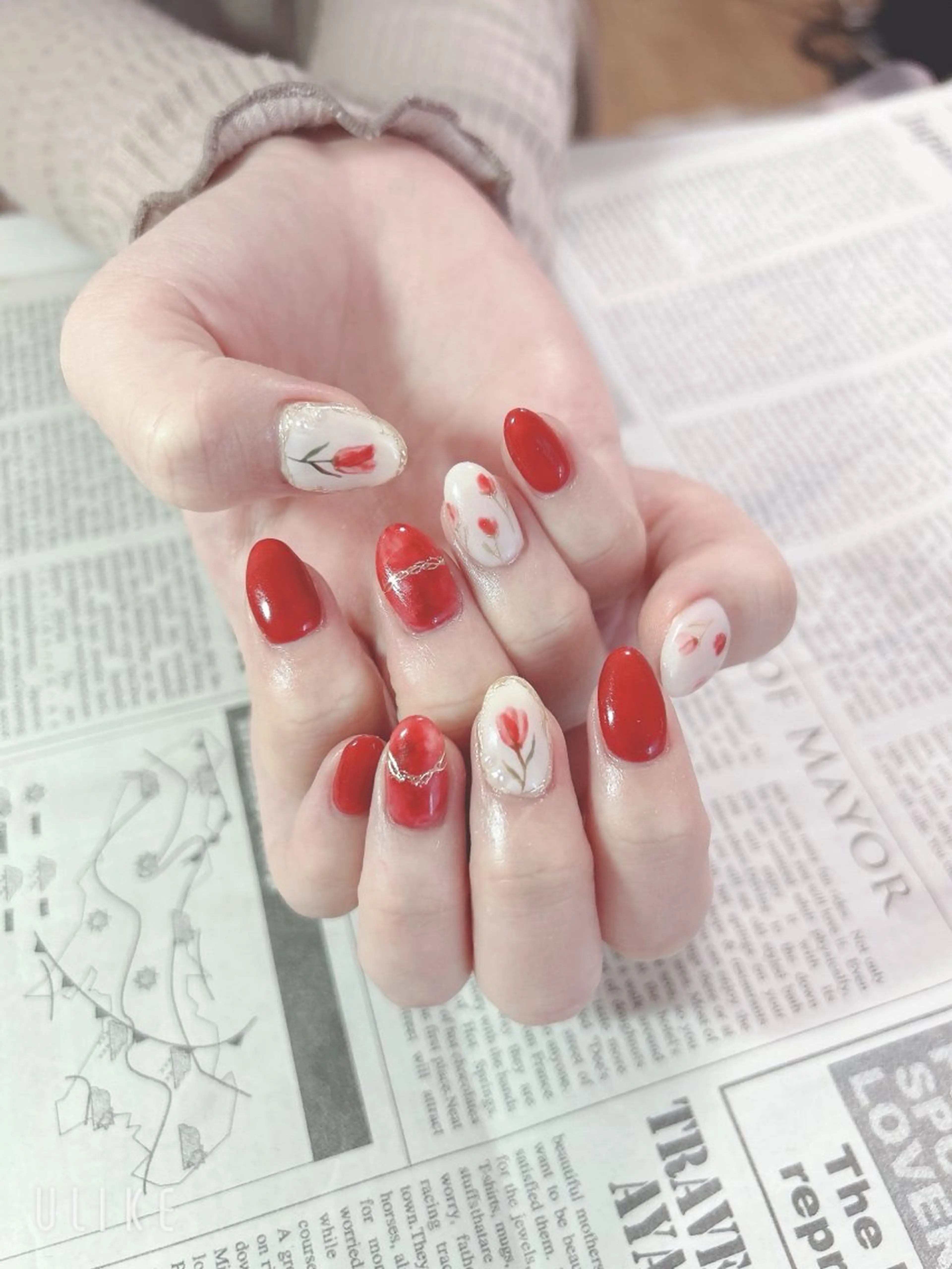 ネイル ミラーネイル ハンドネイル ハンドケア 森山 舞のネイルデザイン