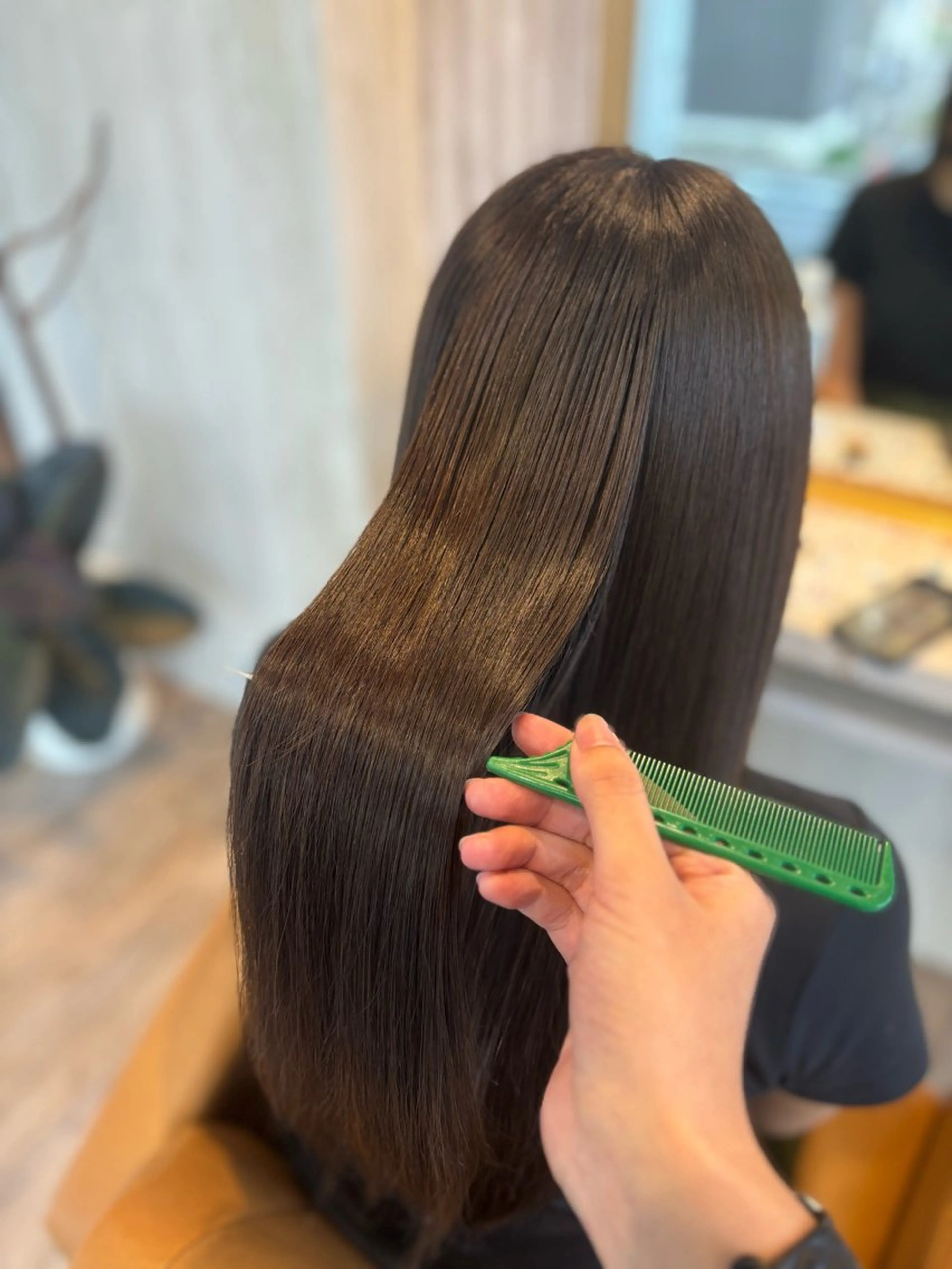 ロング カラー ヘアカラー 縮毛矯正 トリートメント yui🥀/ボブ /ブリーチなしカラーのヘアスタイル