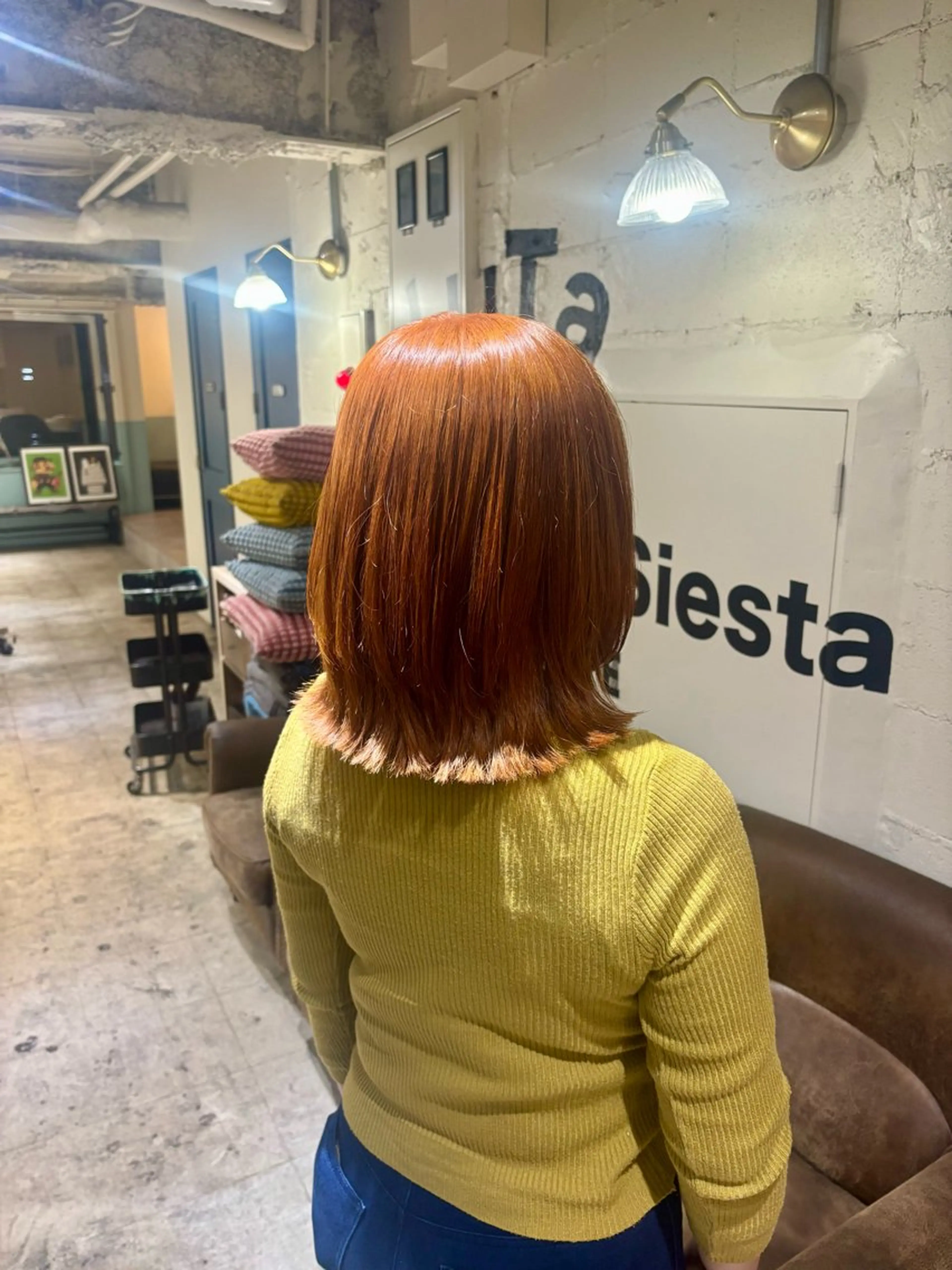 ミディアム オレンジブラウン カット ヘアカラー トリートメント 🍀うる艶カラー🍀 ayuのヘアスタイル