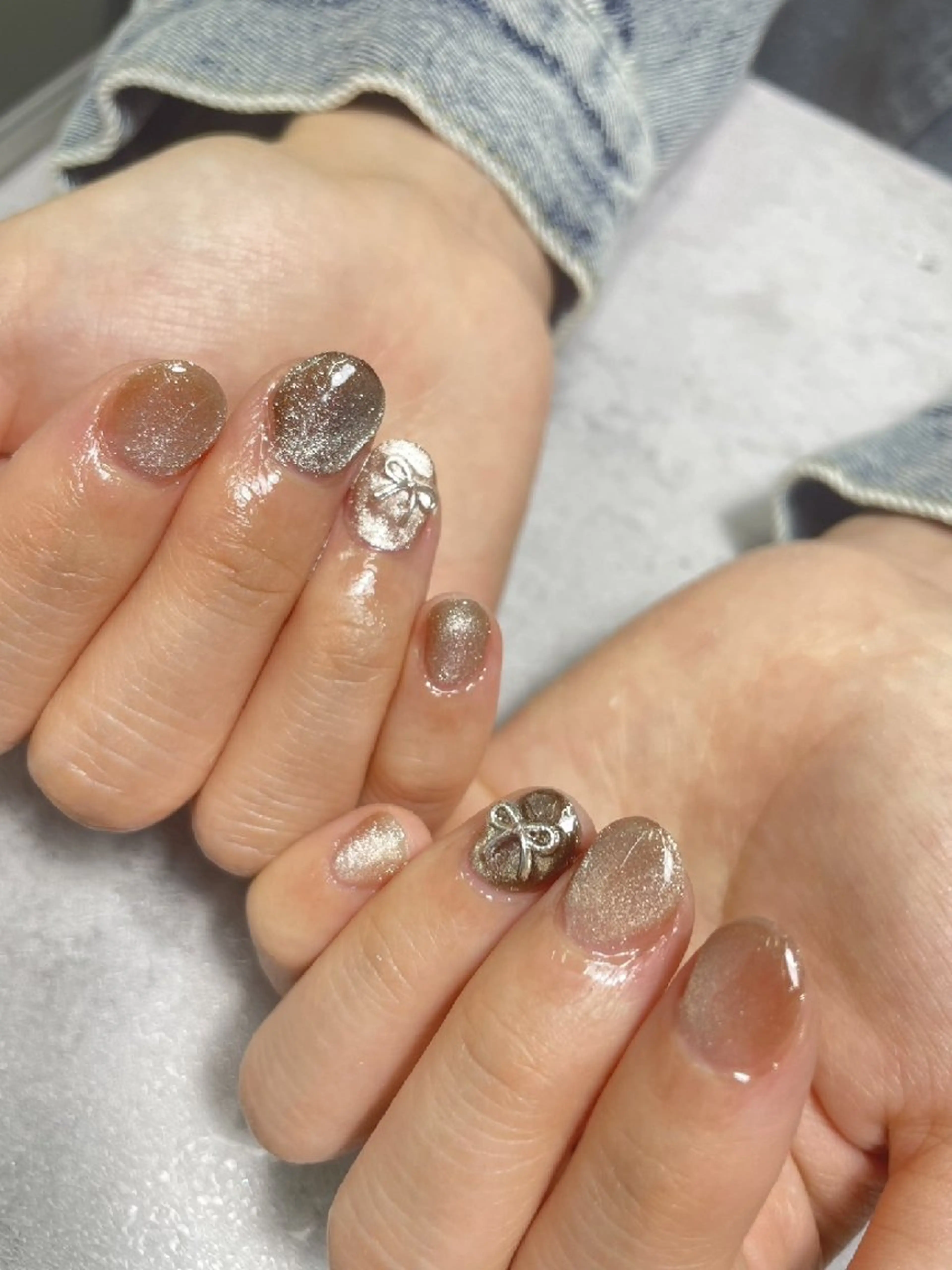 ネイル マグネットネイル ショートネイル k+1💅🏻 miyukiのネイルデザイン