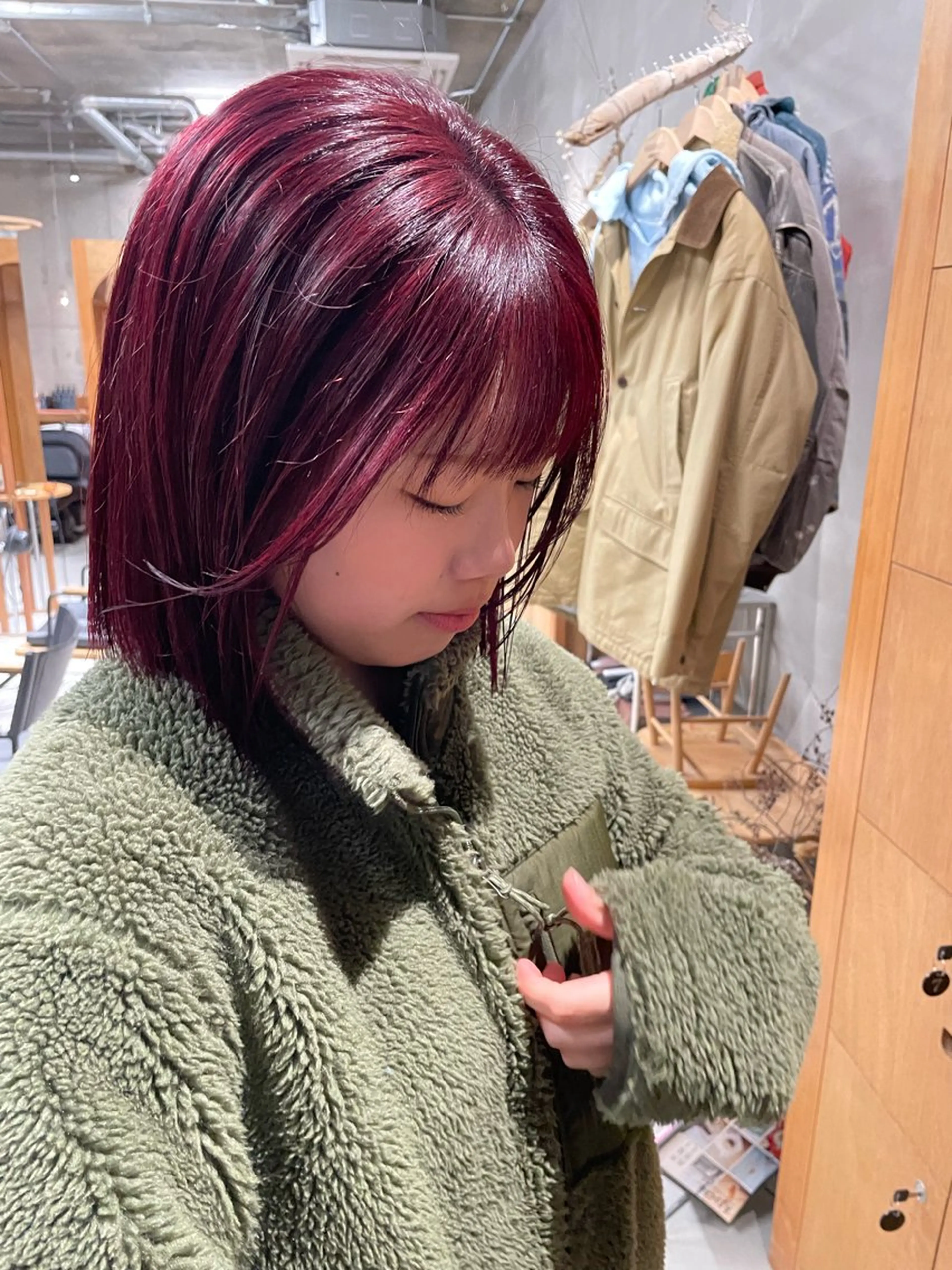 ミディアム 似合わせパーマ 鮫島竜海のヘアスタイル