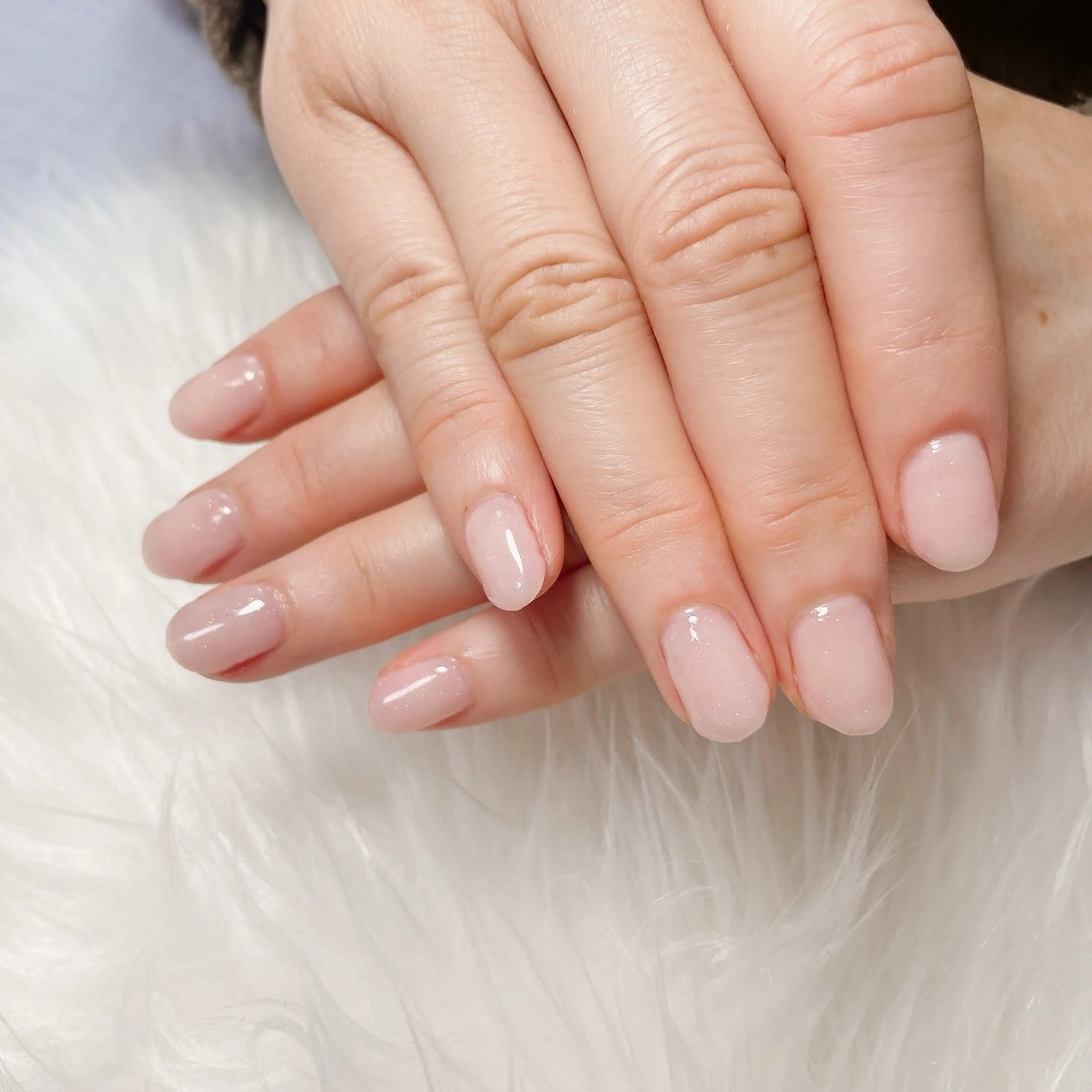 ネイル ラメ(グリッター) ワンカラーネイル ピンク nailsalon Rinのネイルデザイン