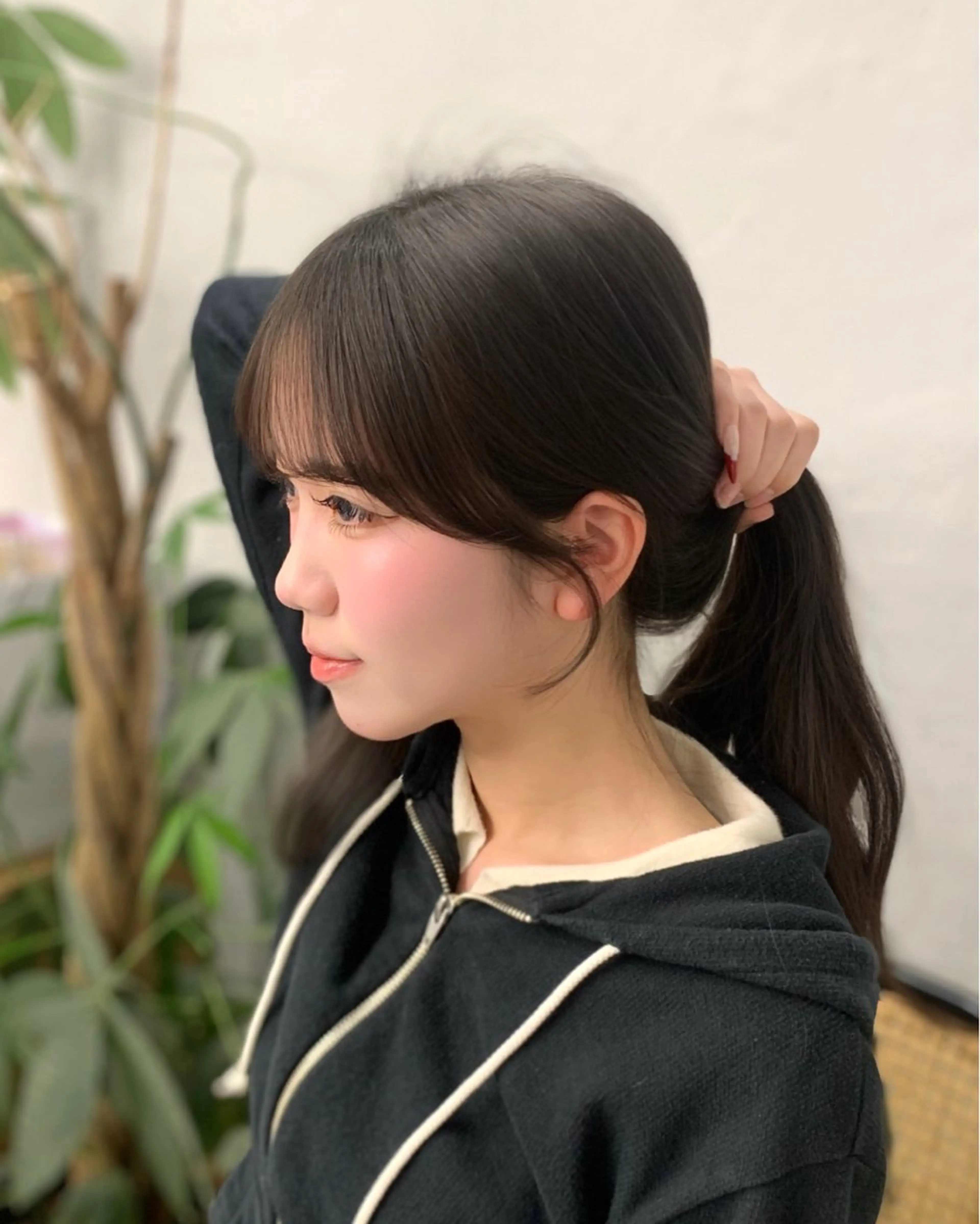 ロング カット ヘアカラー トリートメント 🎀韓国風顔周り× 透明感/梅田/アリサのヘアスタイル