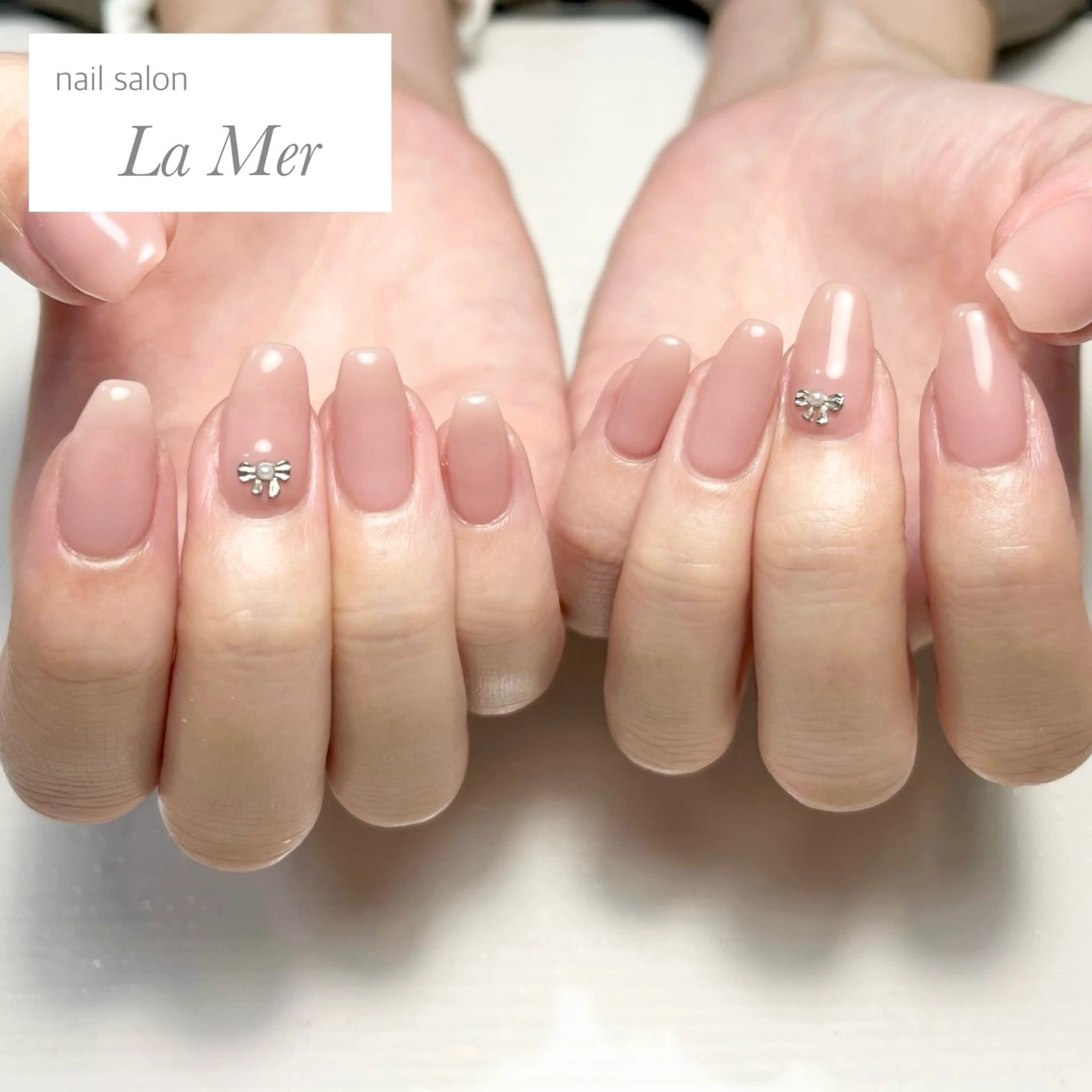 ネイル ジェルネイル ガーリー オフィスネイル ワンカラーネイル ピンク nailsalon La Merのネイルデザイン