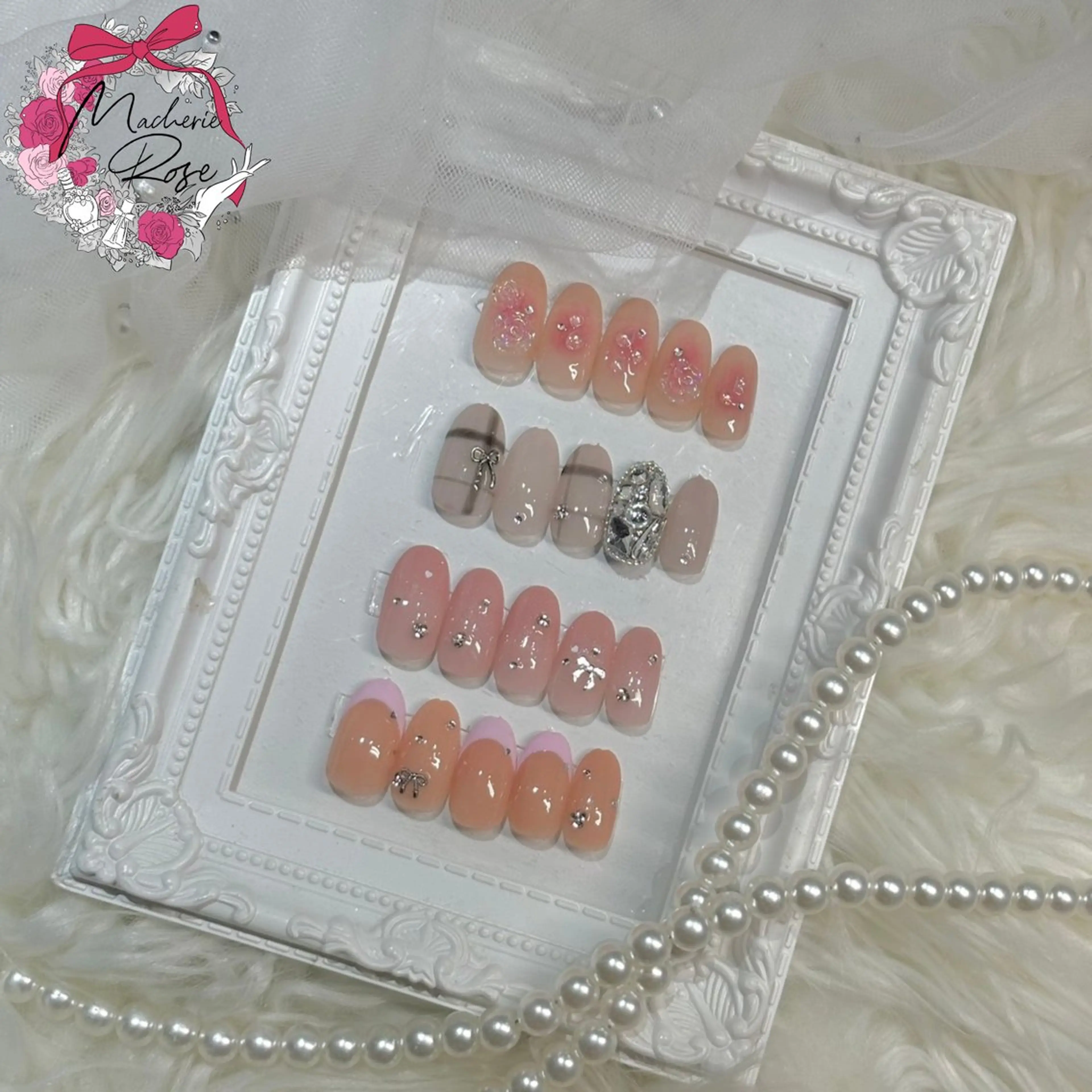 ネイル ハンドネイル Macherie Rose Jrのネイルデザイン