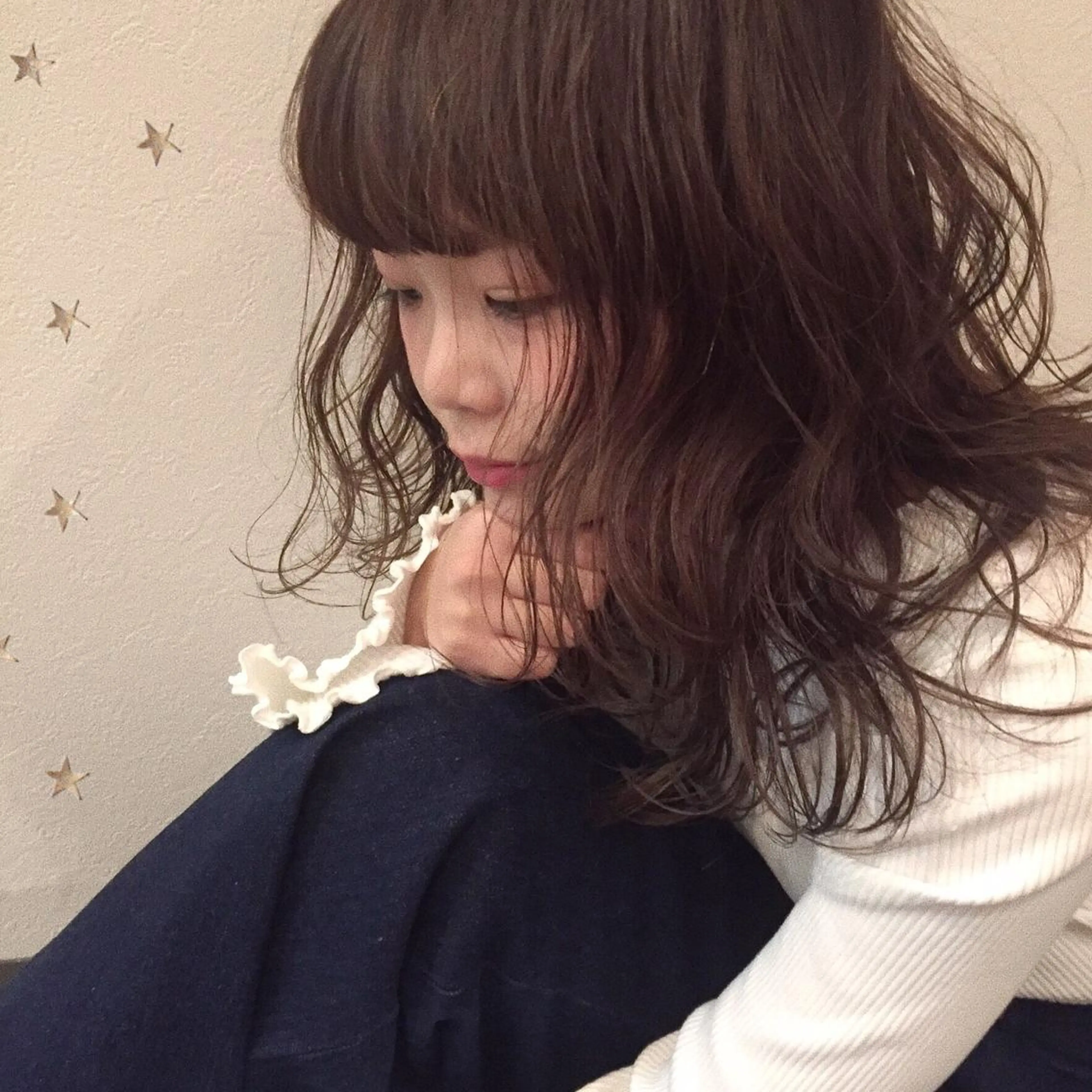 セミロング カラー 市川 千夏のヘアスタイル