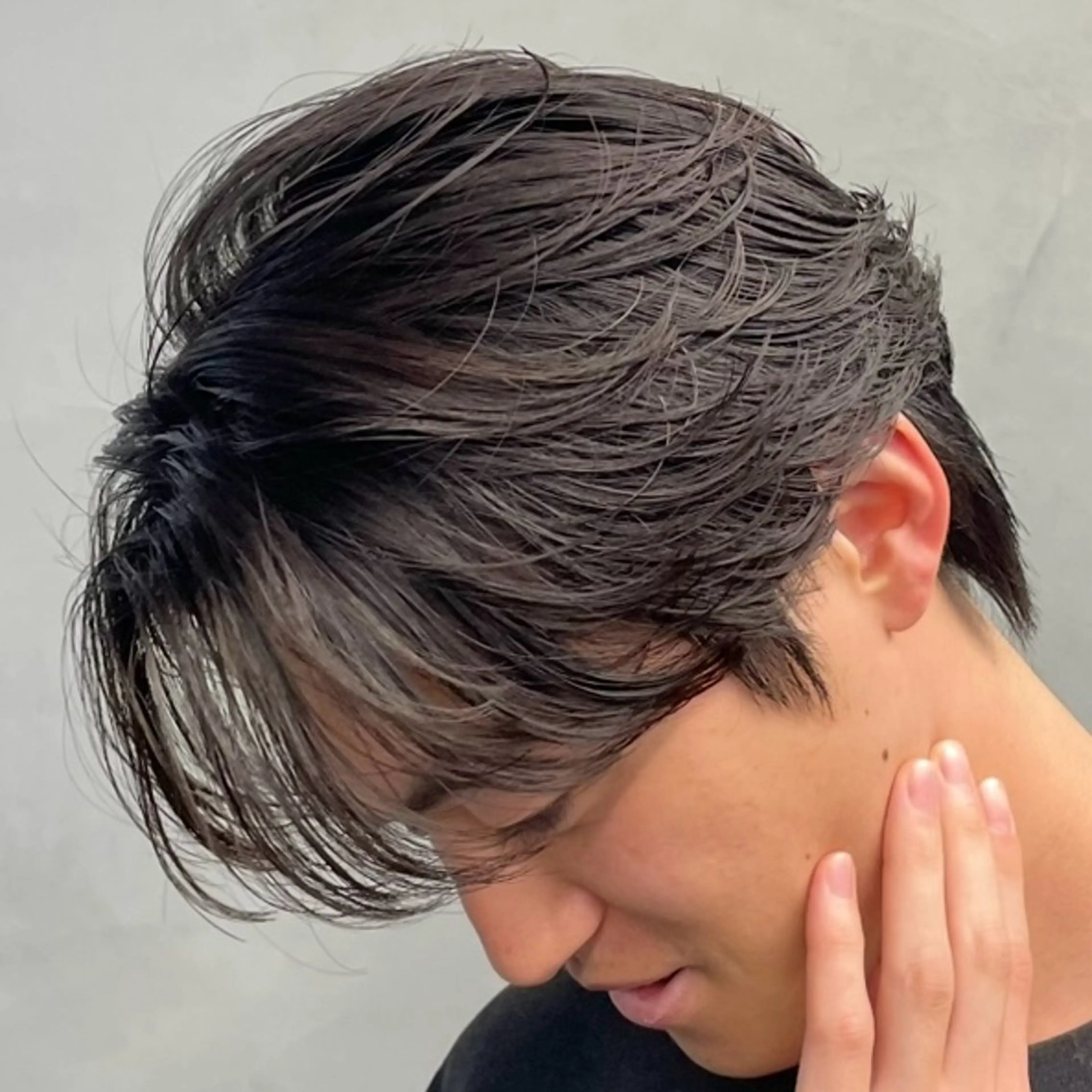 ミディアム パーマ ヘアアレンジ メンズ カット パーマ fifth Tokyo所属・fifth 石川 凪のヘアスタイル