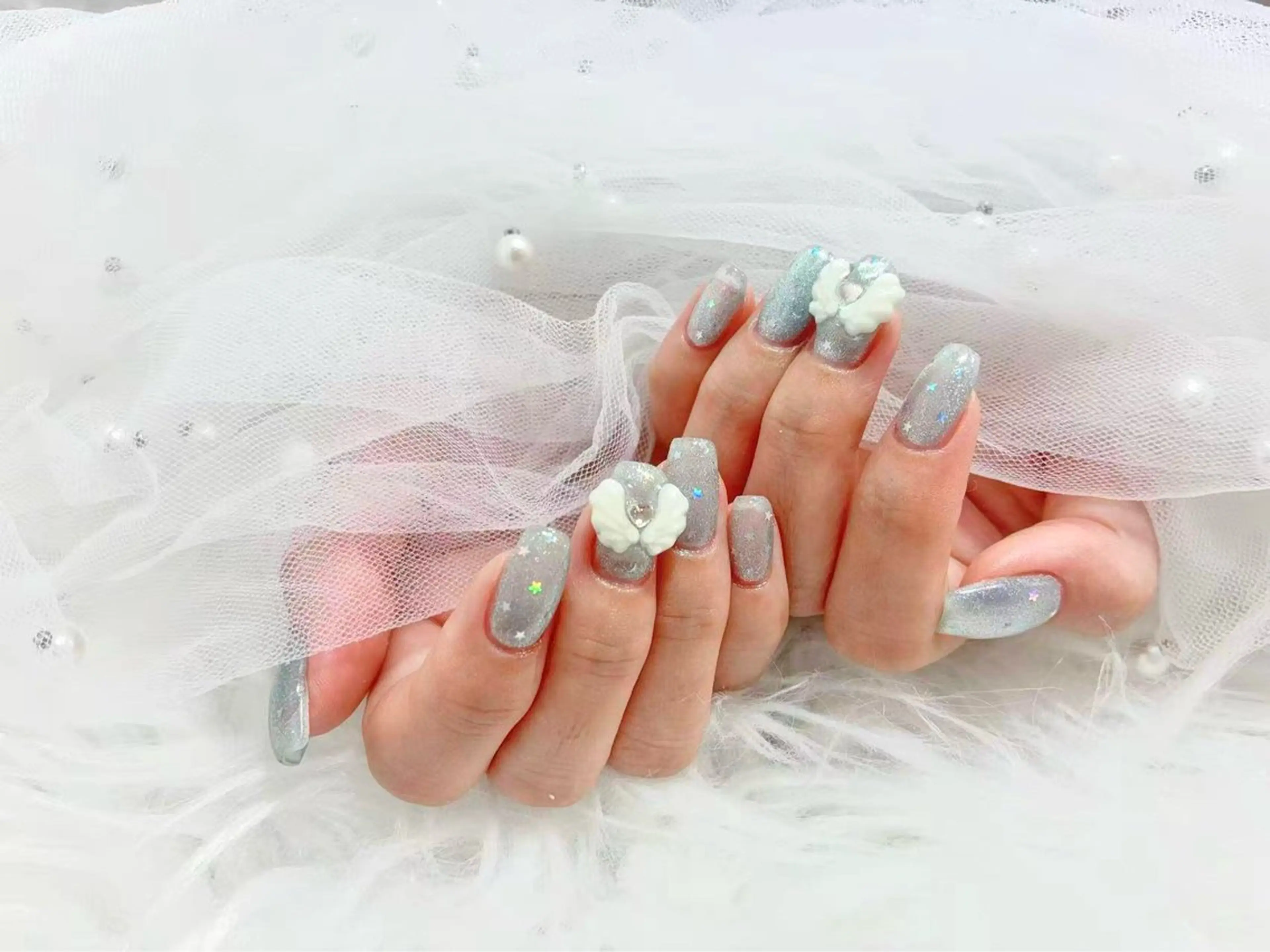ネイル アニマル柄 チークネイル フラッシュネイル フラワーネイル フットネイル ハンドネイル B·U Nail大宮 長さだし専門店のネイルデザイン