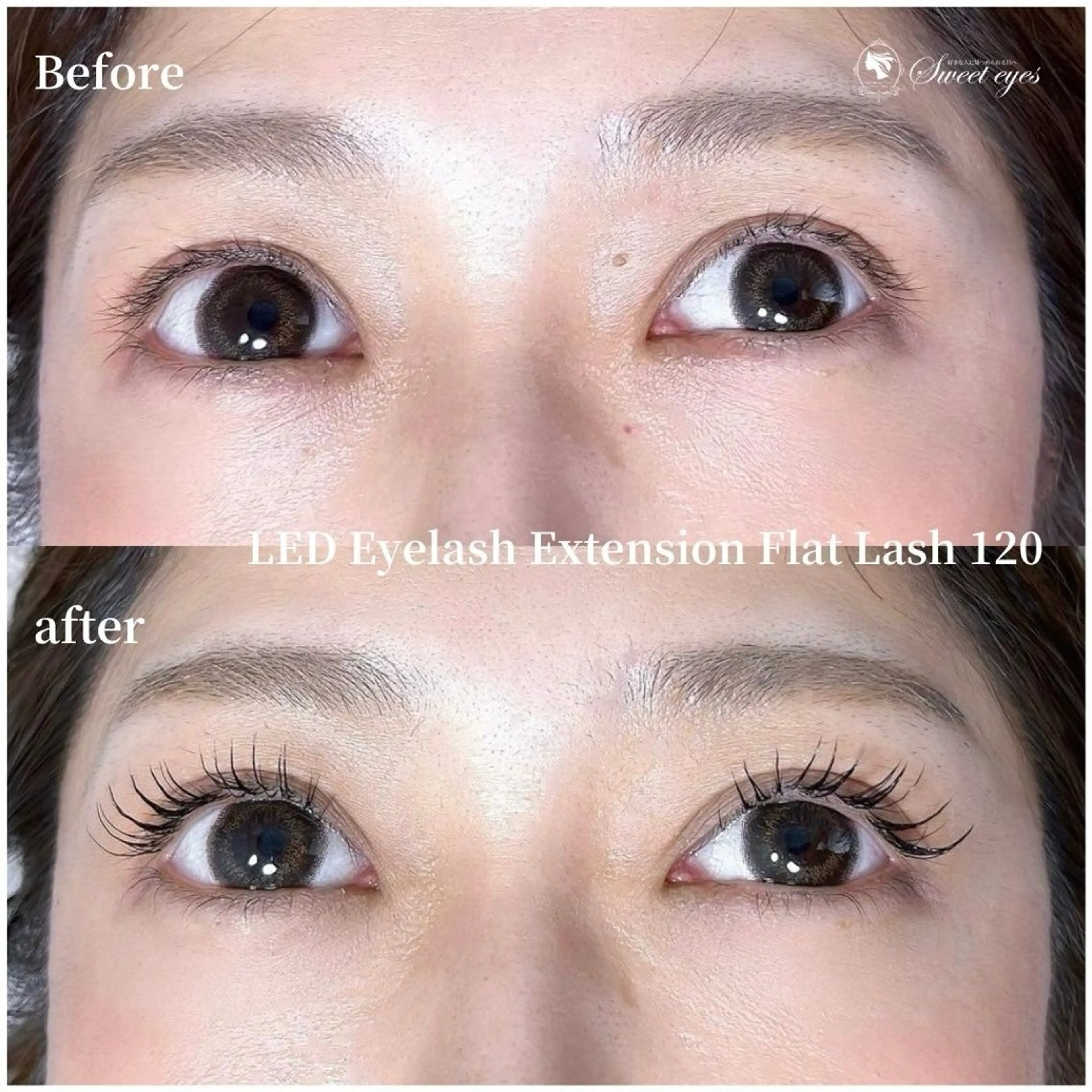 マツエク・マツパ フラットラッシュ ナチュラル マツエク Sweeteyes 金山店のマツエク・マツパデザイン
