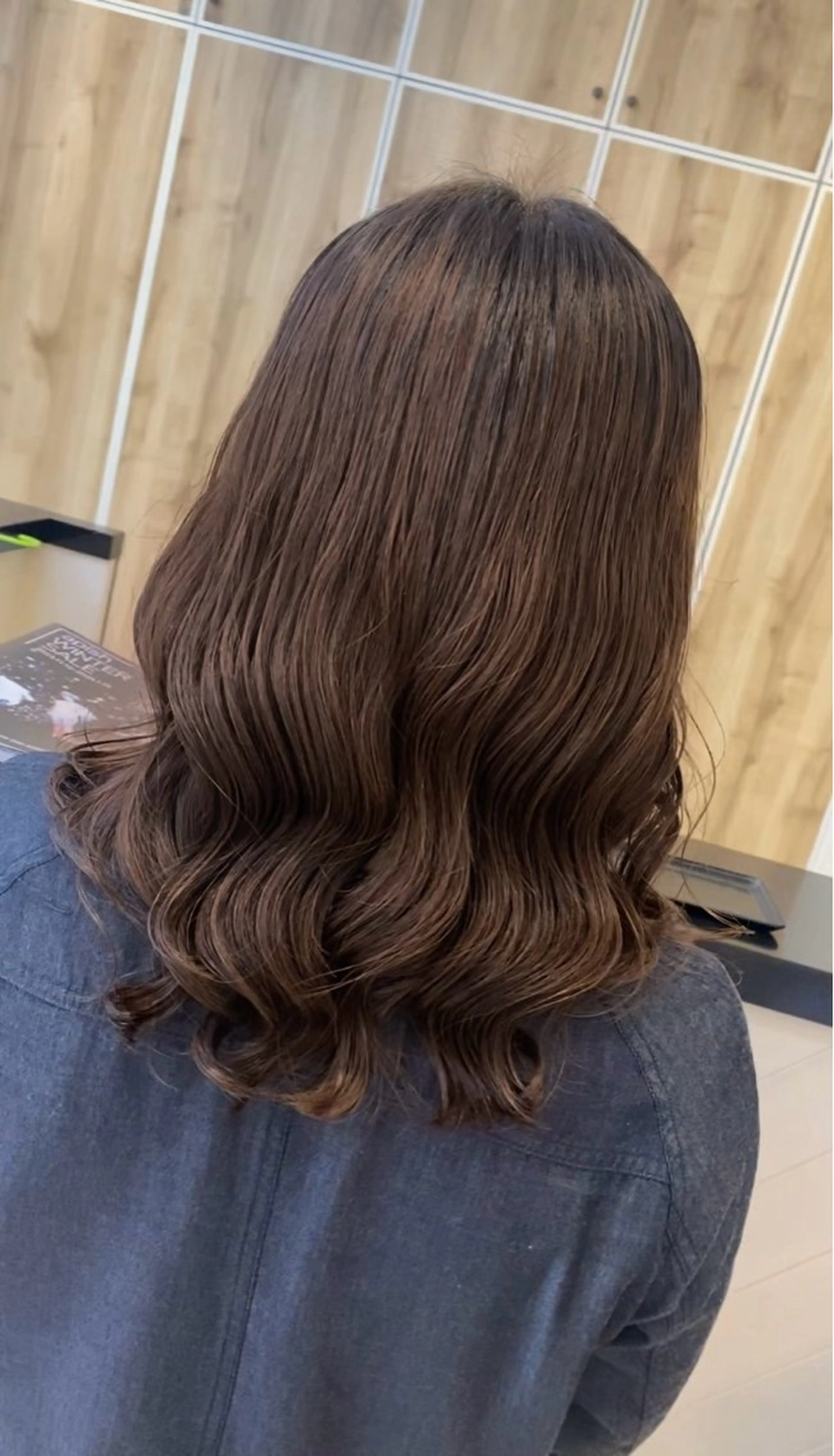 ロング パーマ カット パーマ コテ巻き風パーマ✨ かつみのヘアスタイル