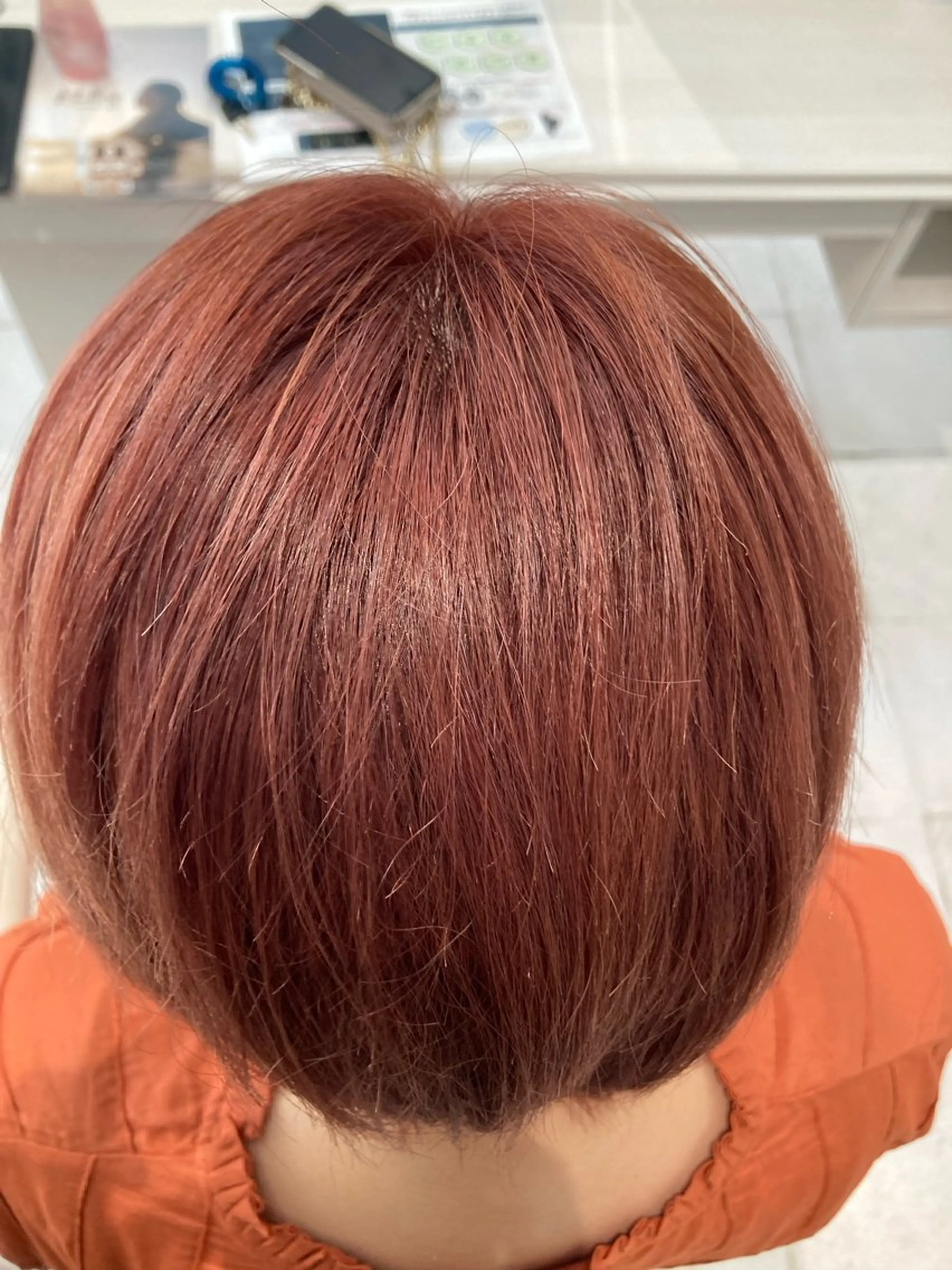 ショート カラー オレンジ ピンクカラー 岩崎 裕司のヘアスタイル