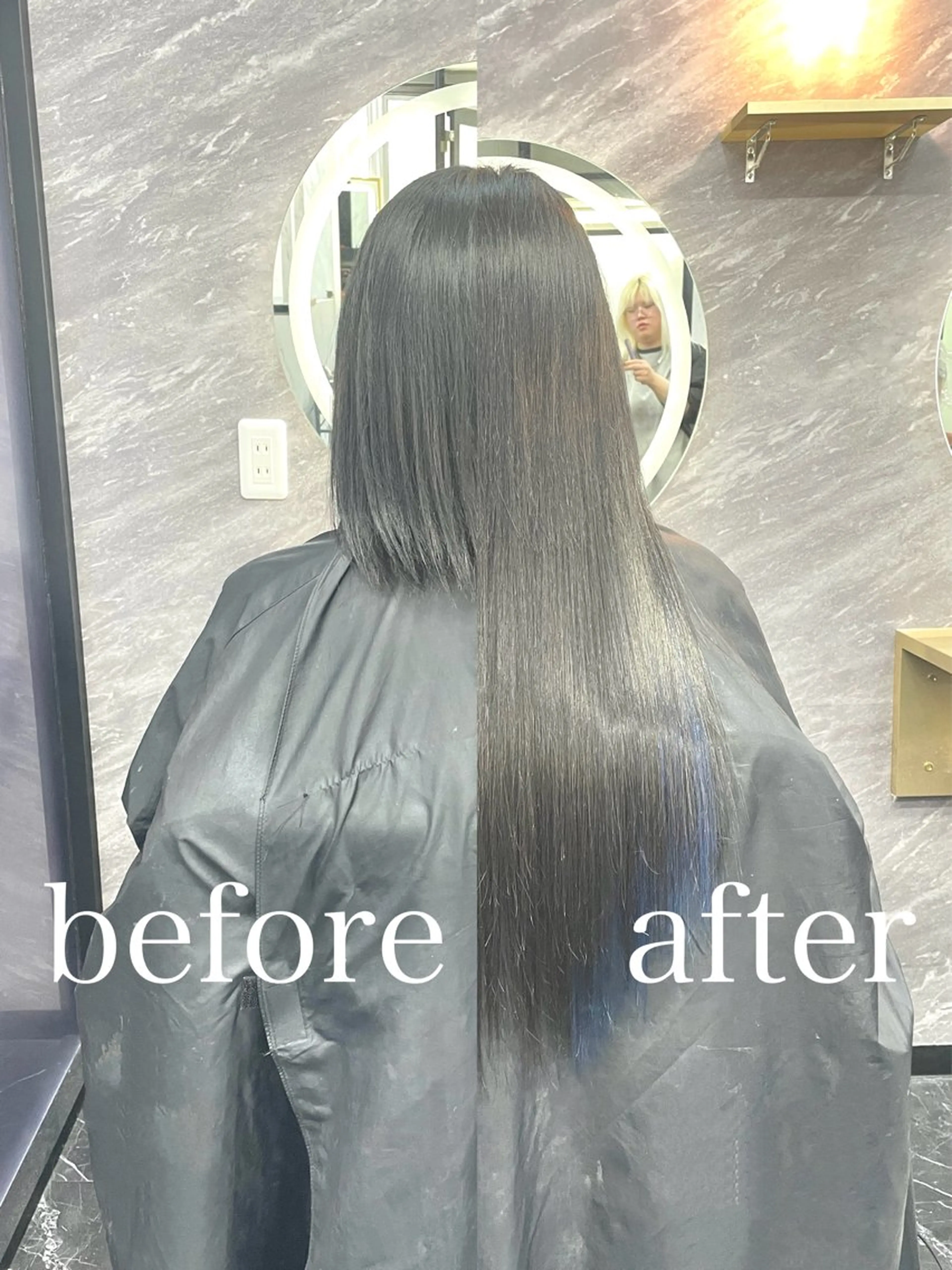 ロング カラー エクステ エクステ🩵ブリーチ 韓国ヘア🩵KAEのヘアスタイル