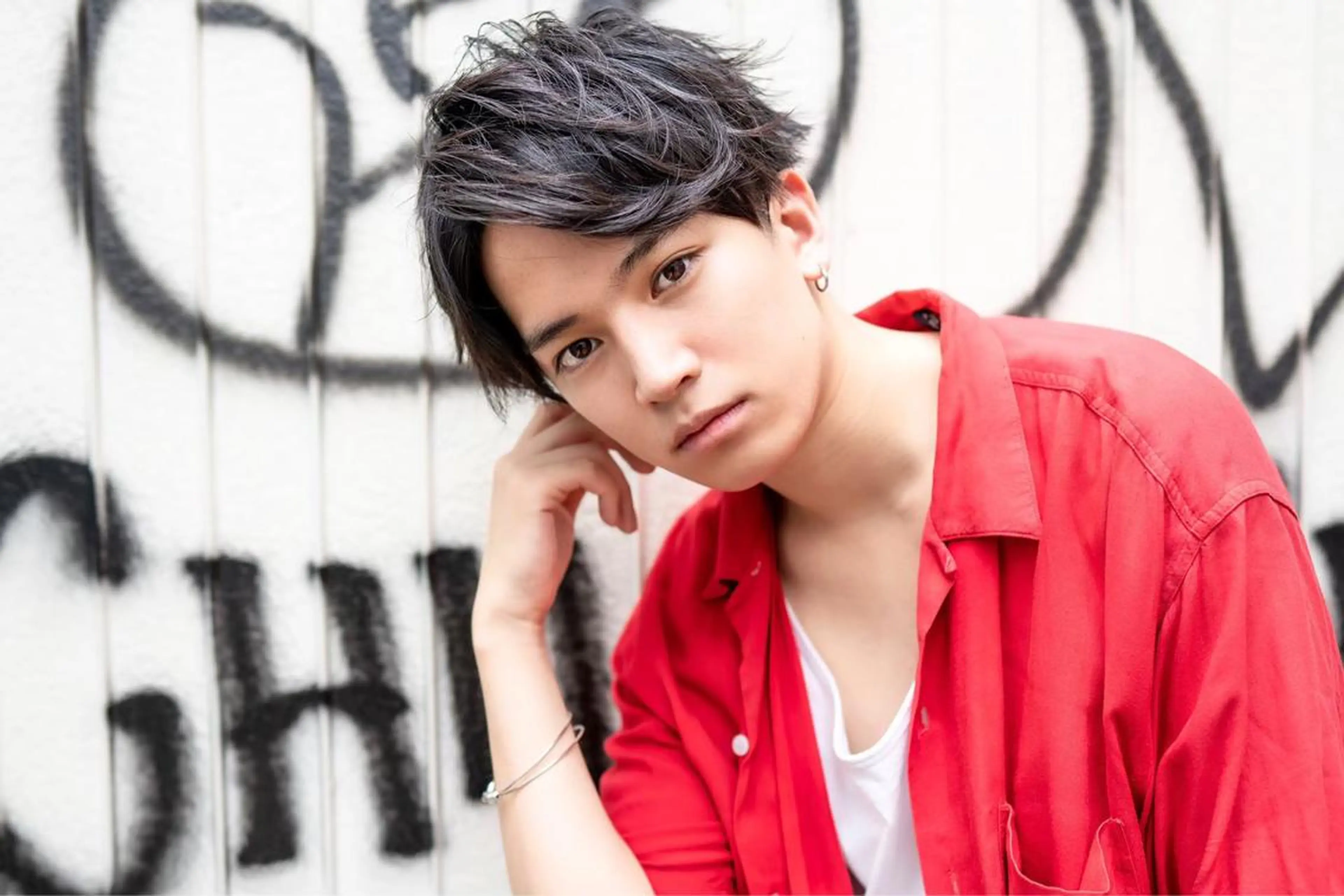 ショート カラー メンズ センターパート マッシュ 黒髪 ブルーカラー ブルーブラック カット 💈圧倒的メンズ特化 DAITO💈のヘアスタイル