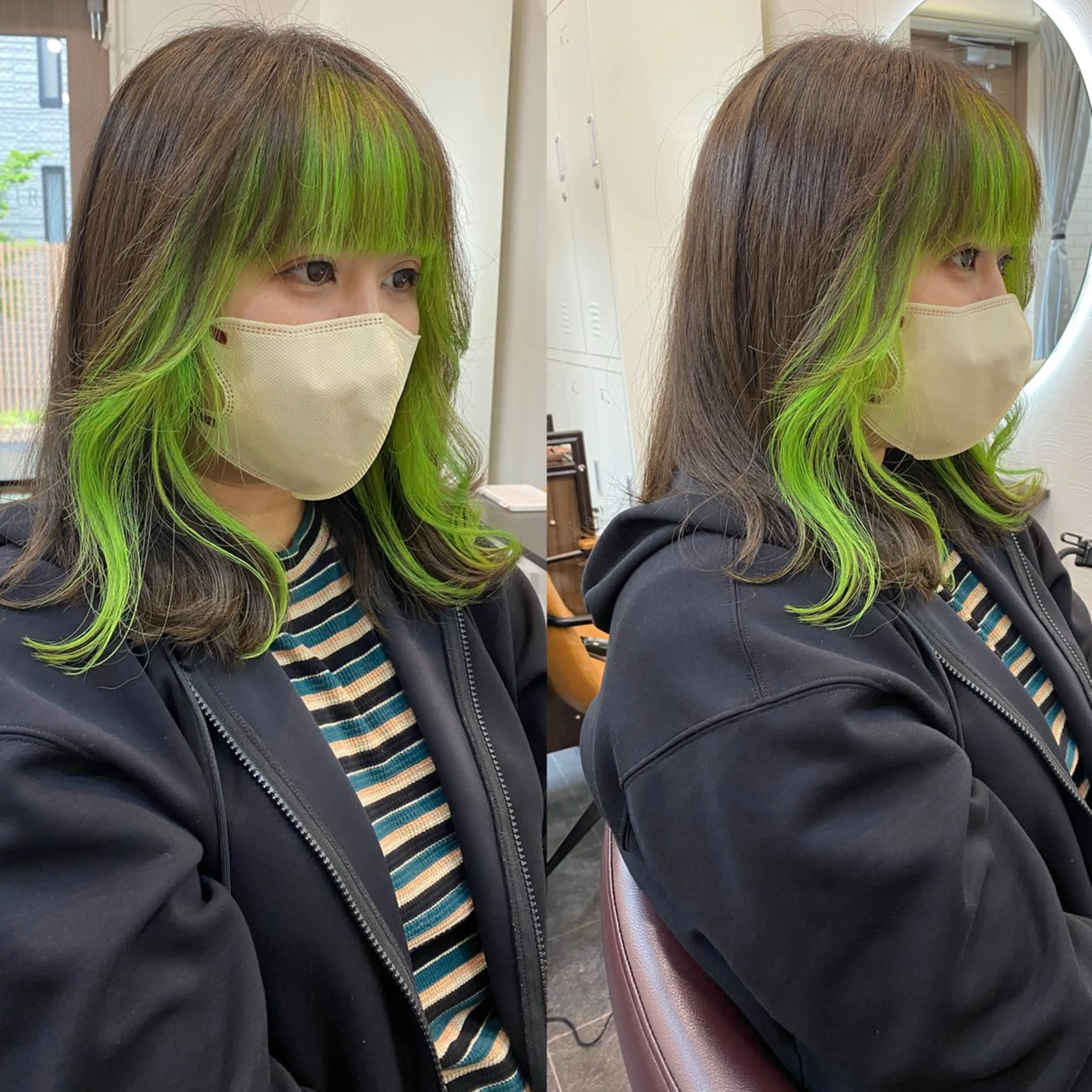 ミディアム カット ヘアカラー トリートメント 口コミ140件超え 💬☘️笹岡航太のヘアスタイル