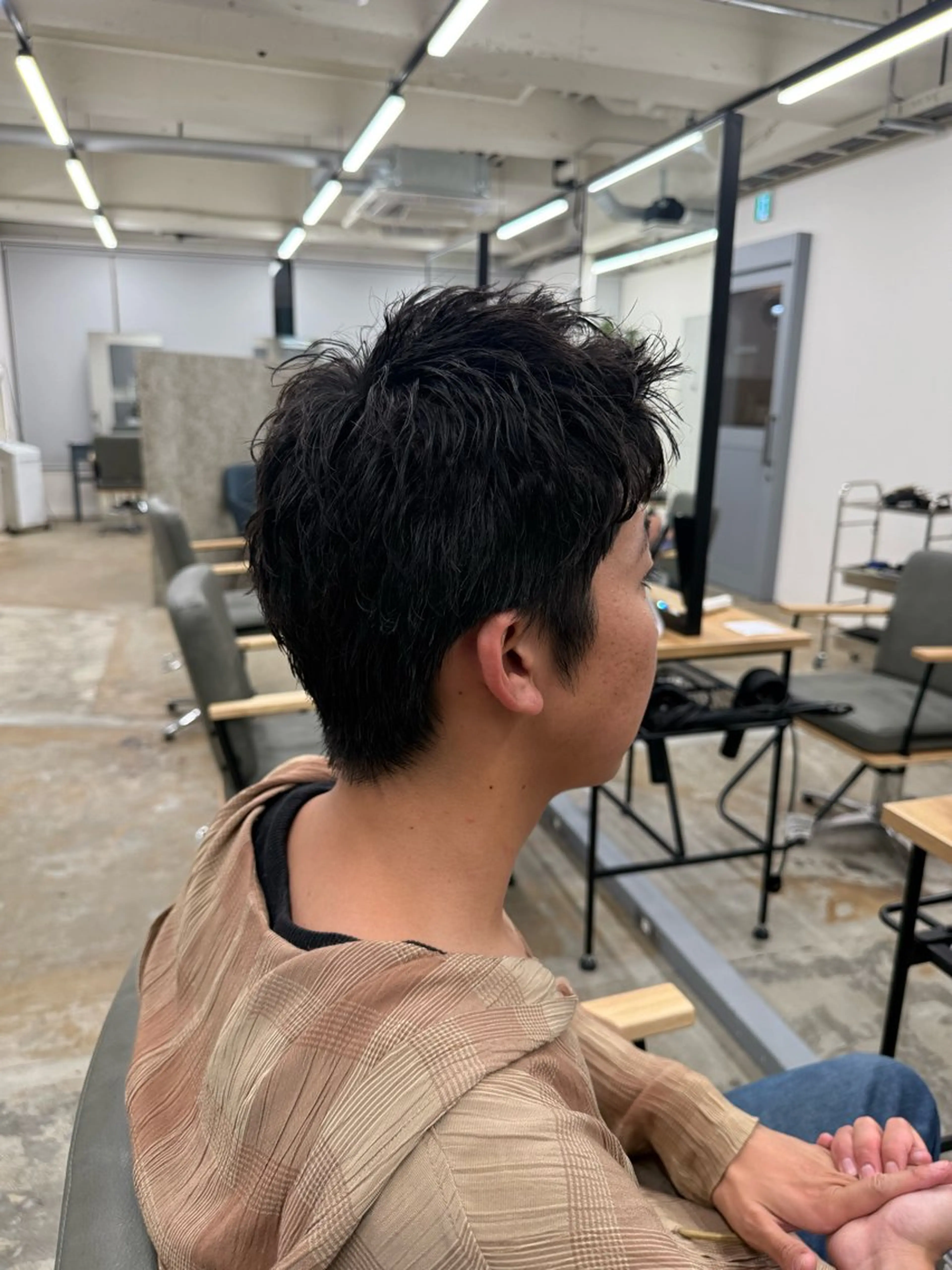 パーマ メンズ メンズパーマ スパイキーショート 鹿児島/カットモデル /髪質改善/あやかのヘアスタイル