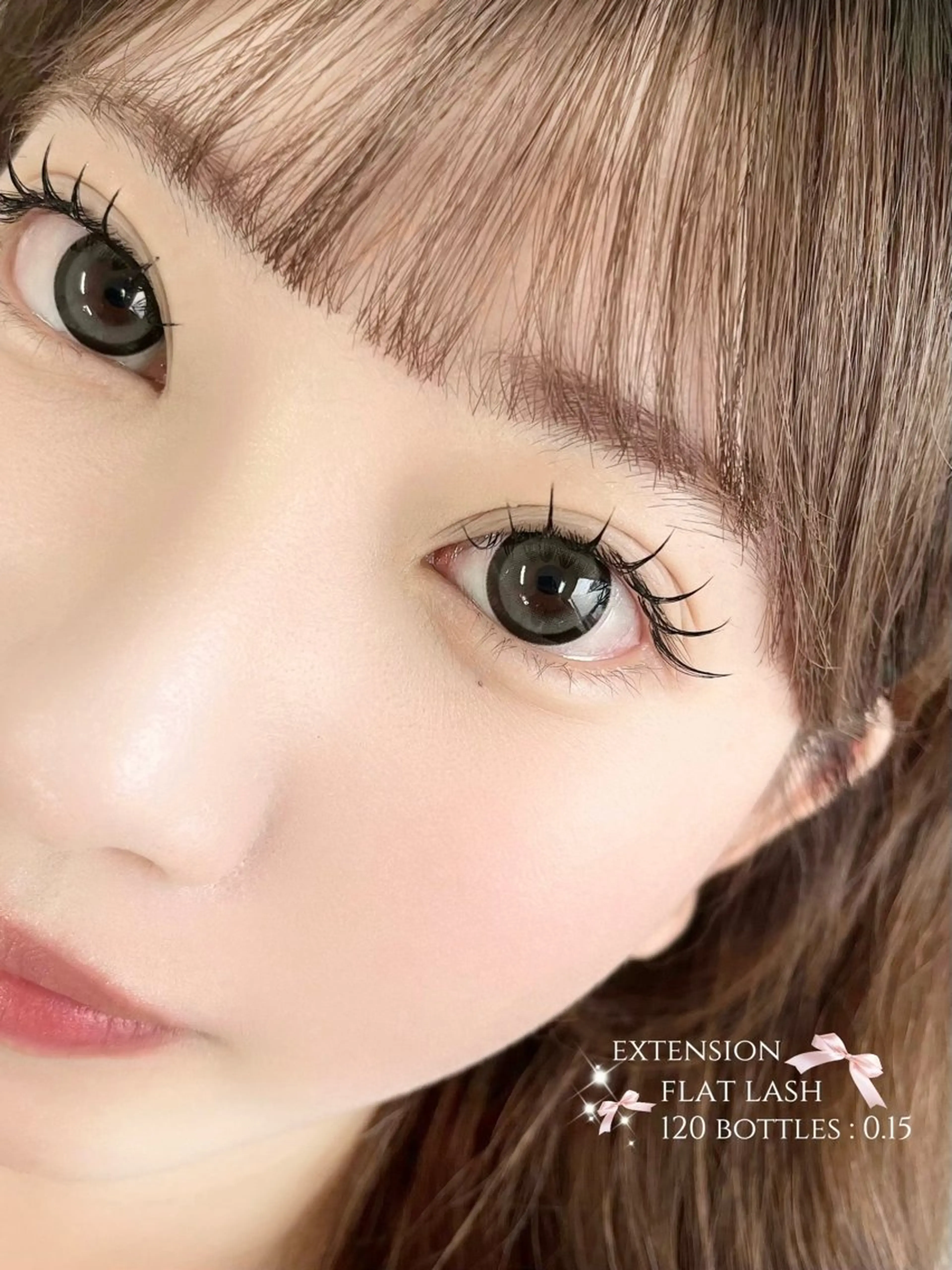 マツエク・マツパ 束感まつ毛 フラットラッシュ 目尻長め マツエク 佐藤 実優のマツエク・マツパデザイン