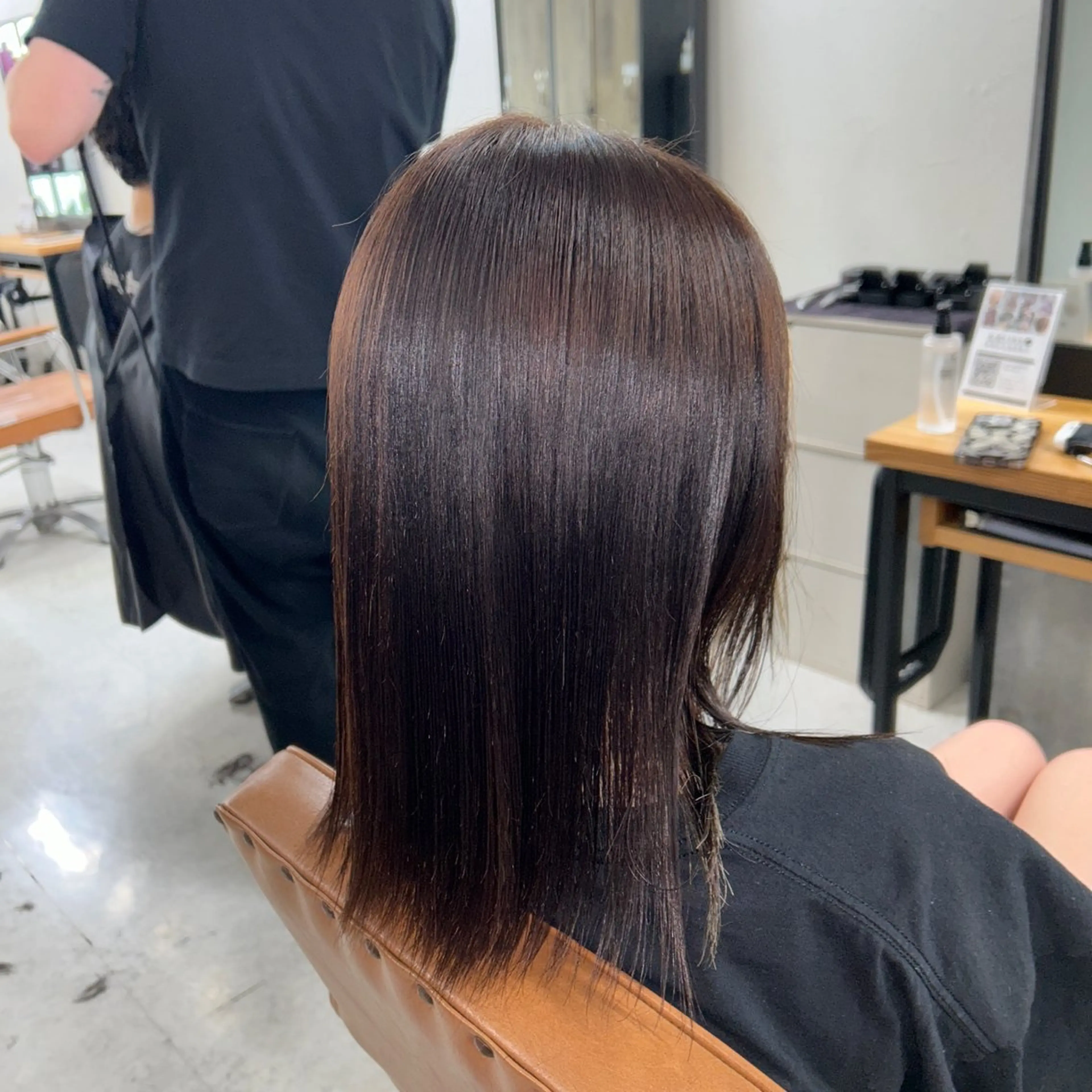 ミディアム カット 縮毛矯正 トリートメント ヘッドスパ ヘアセット カズキ🌼曲がる 縮毛矯正のヘアスタイル