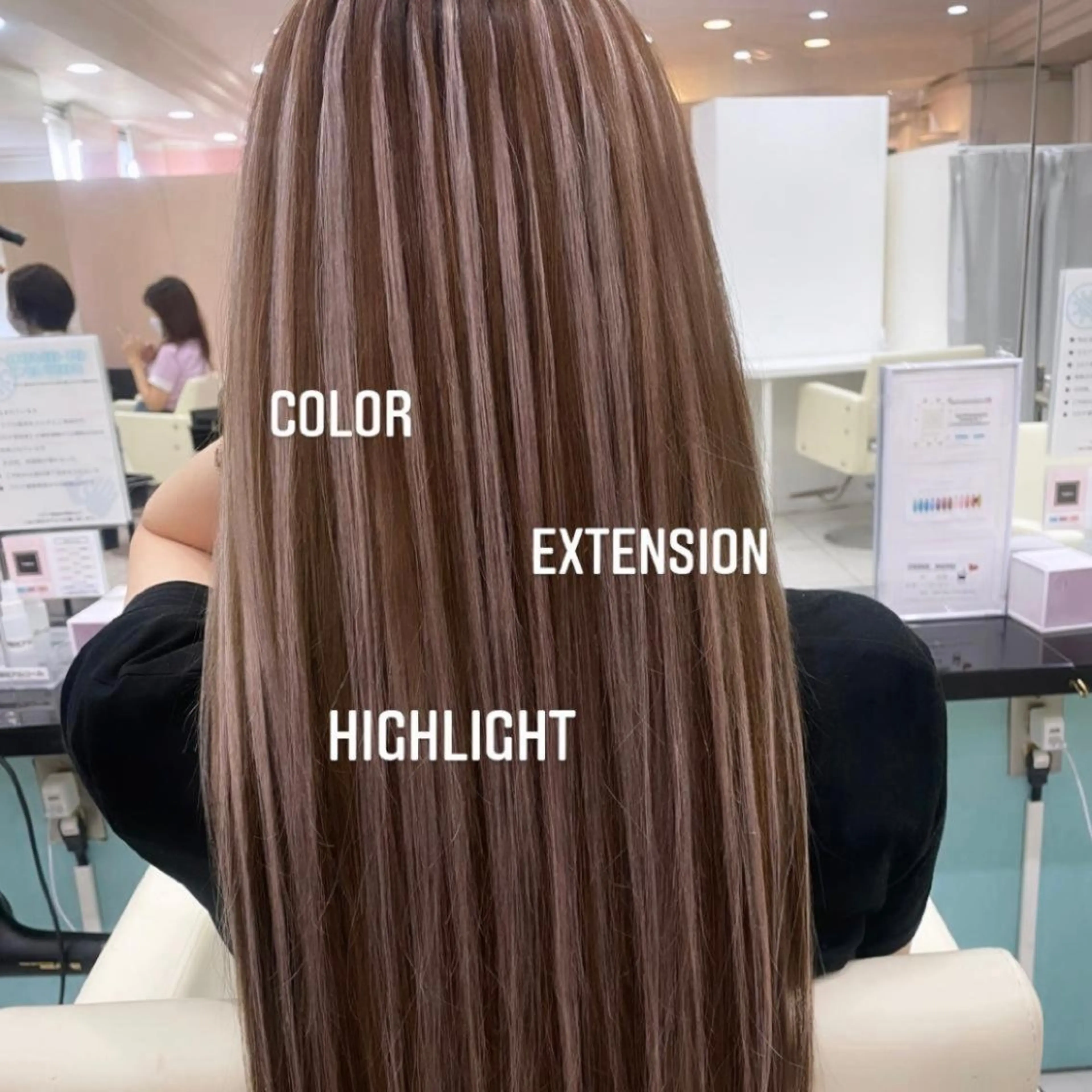ロング カラー ヘアカラー エクステ エクステ🩵ブリーチ 韓国ヘア🩵KAEのヘアスタイル