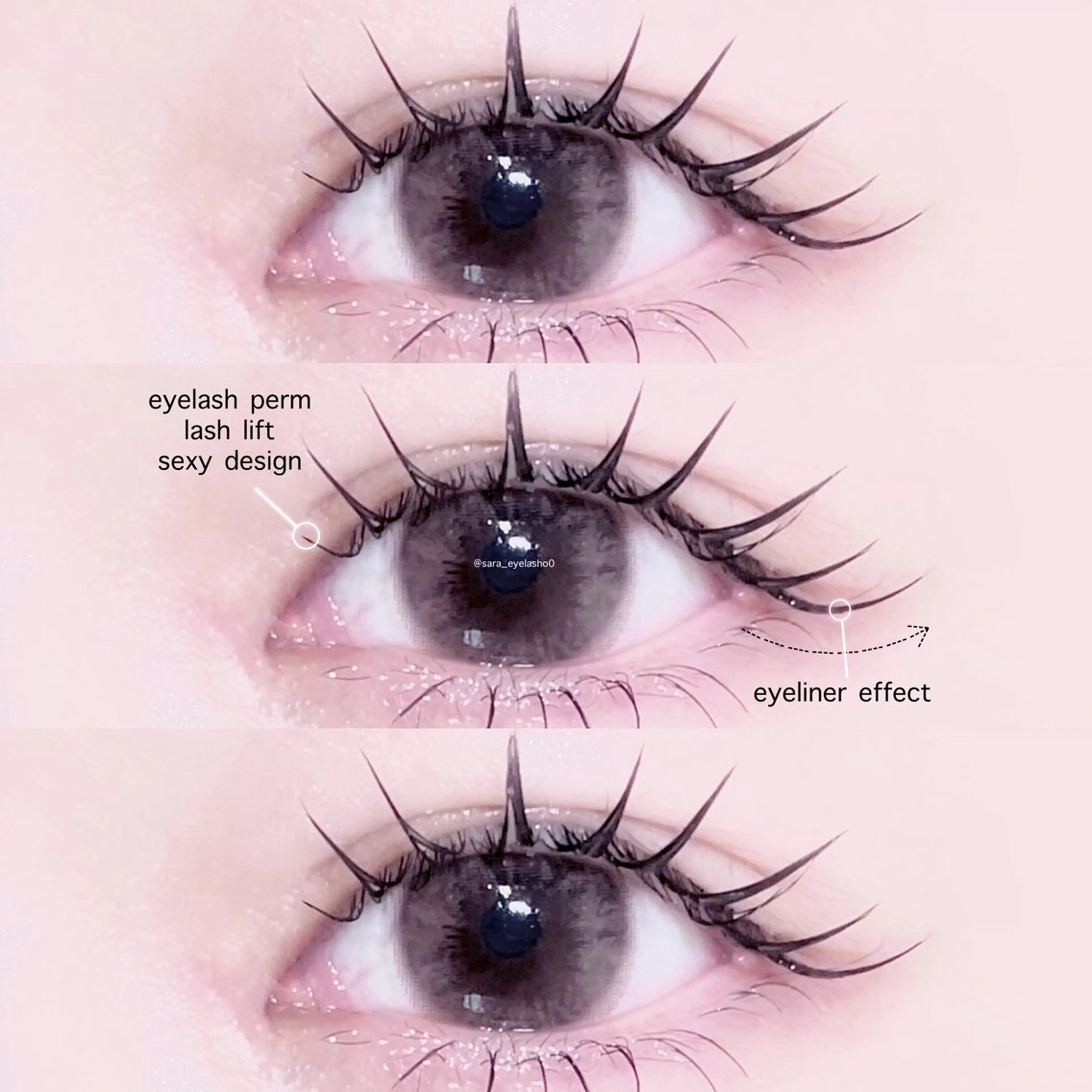 【 上まつ毛パーマ ラッシュリフト𝗈𝗋 パリジェンヌ 】束感仕上げ ✦の写真