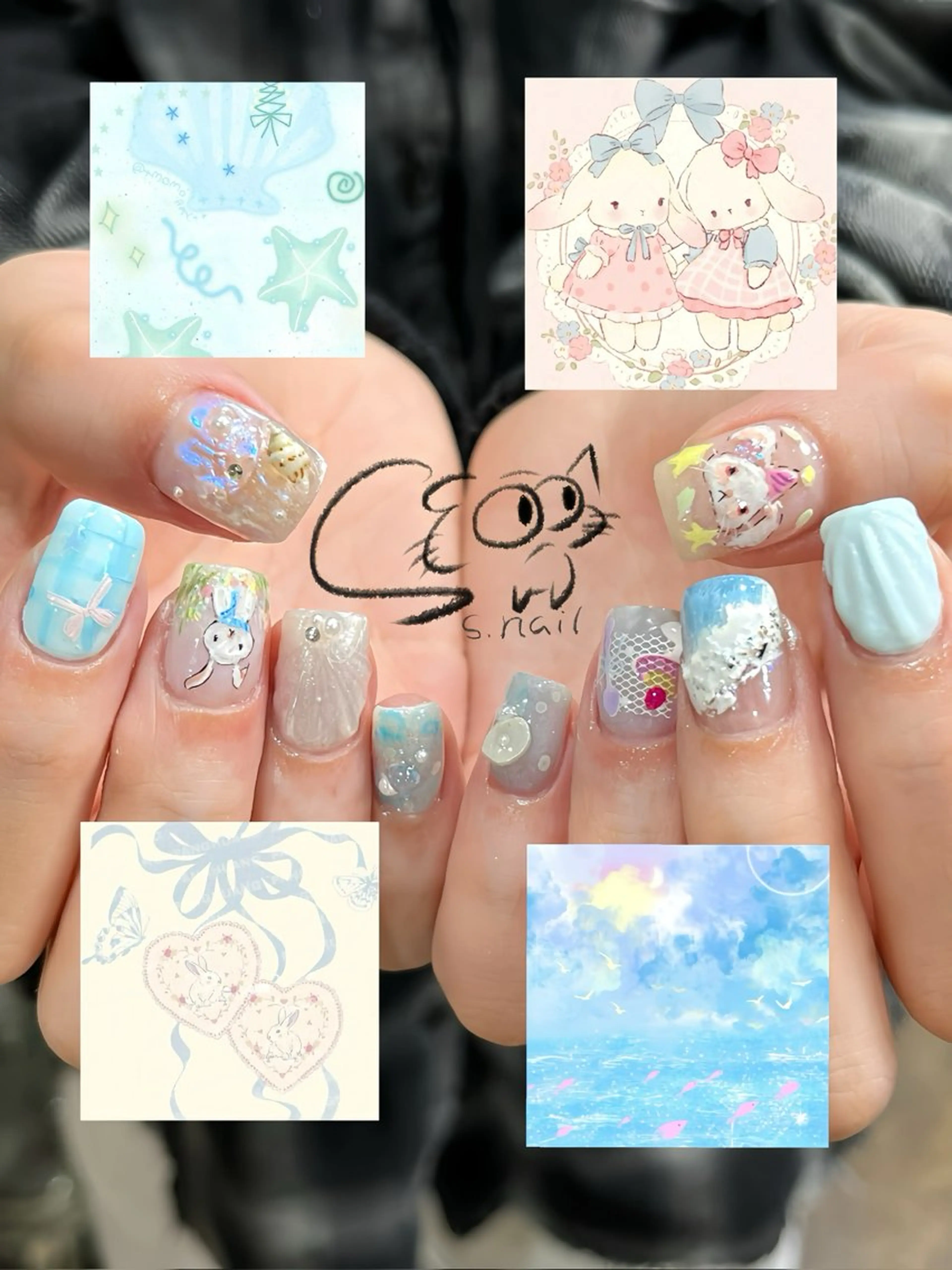 ネイル チークネイル フレンチネイル グラデーション マグネットネイル ワンカラーネイル S.nail _のネイルデザイン
