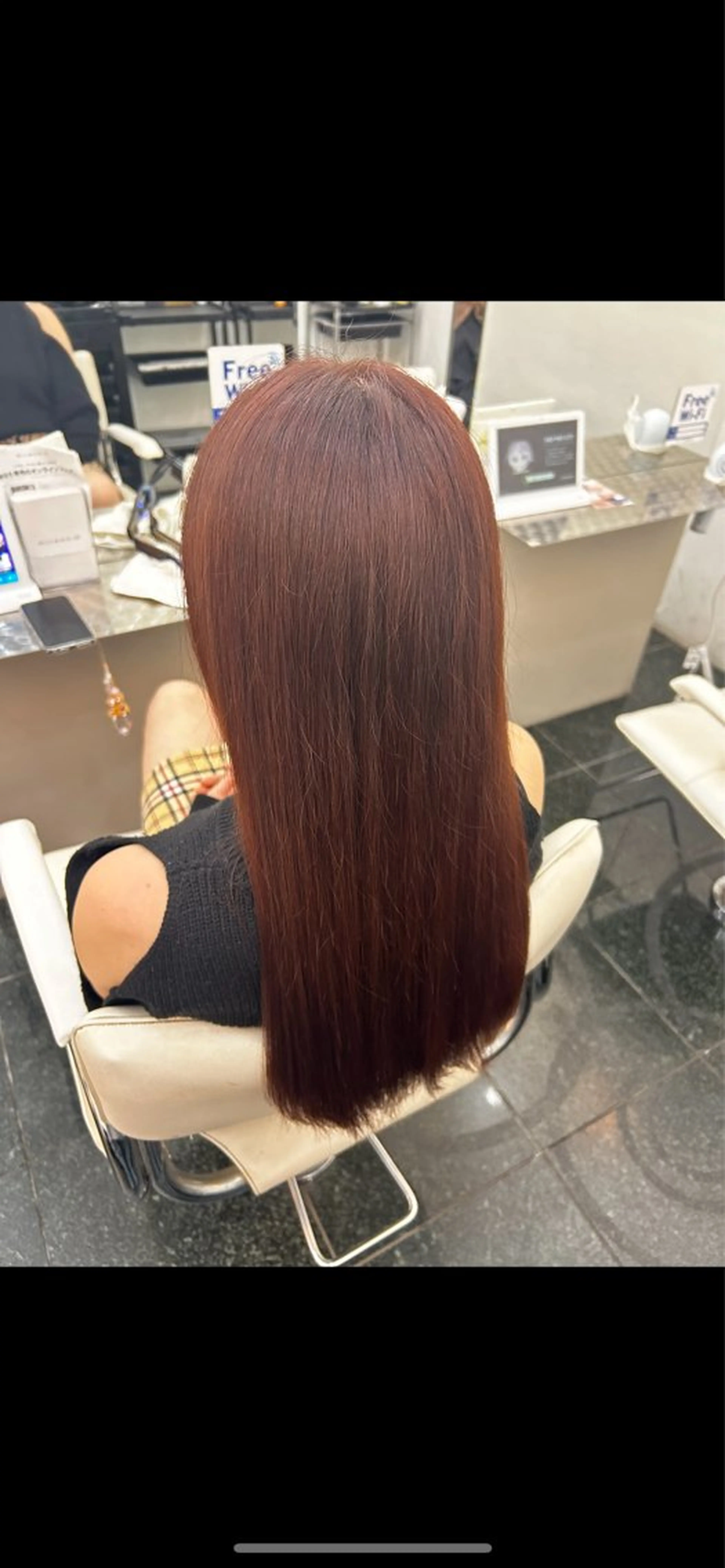 ロング ピンクブラウン ヘアカラー ガーリー×韓国🎀 ⟡.·天野結良⟡.·のヘアスタイル