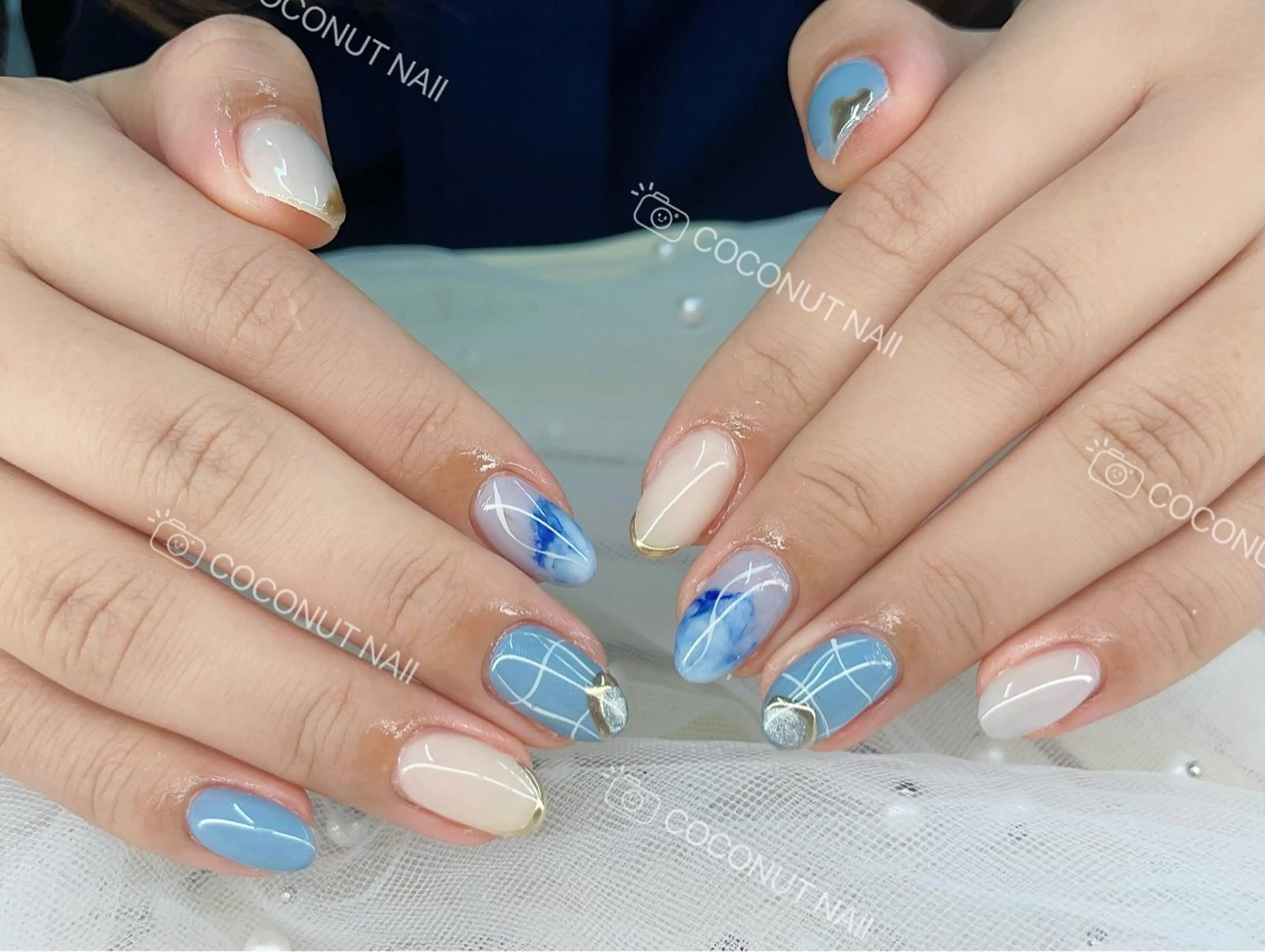 ネイル ハンドネイル 神田 ココナッツのネイルデザイン