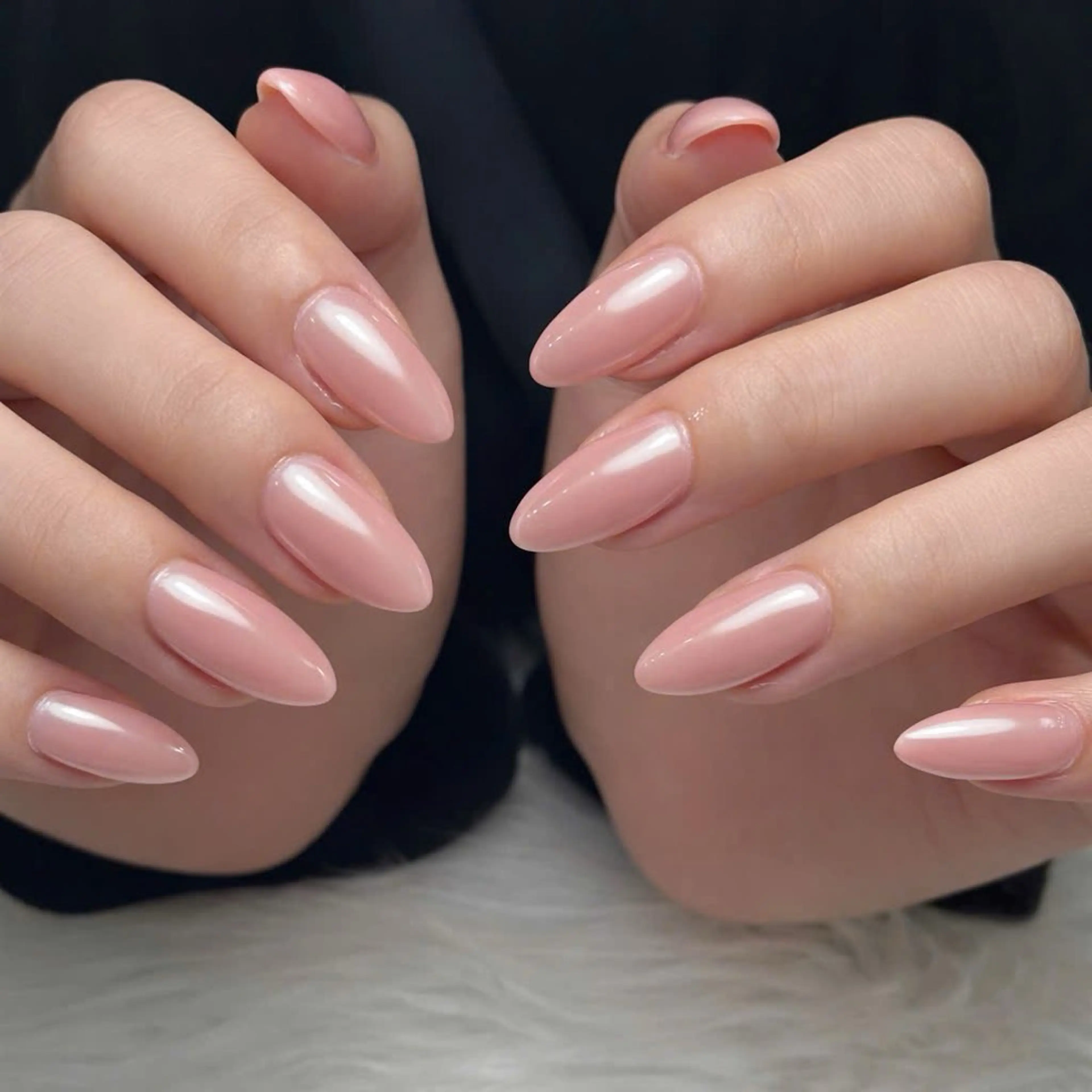 ネイル オーロラネイル 長さ出し フラッシュネイル フレンチネイル ジェルネイル Michi Nail Staffのネイルデザイン
