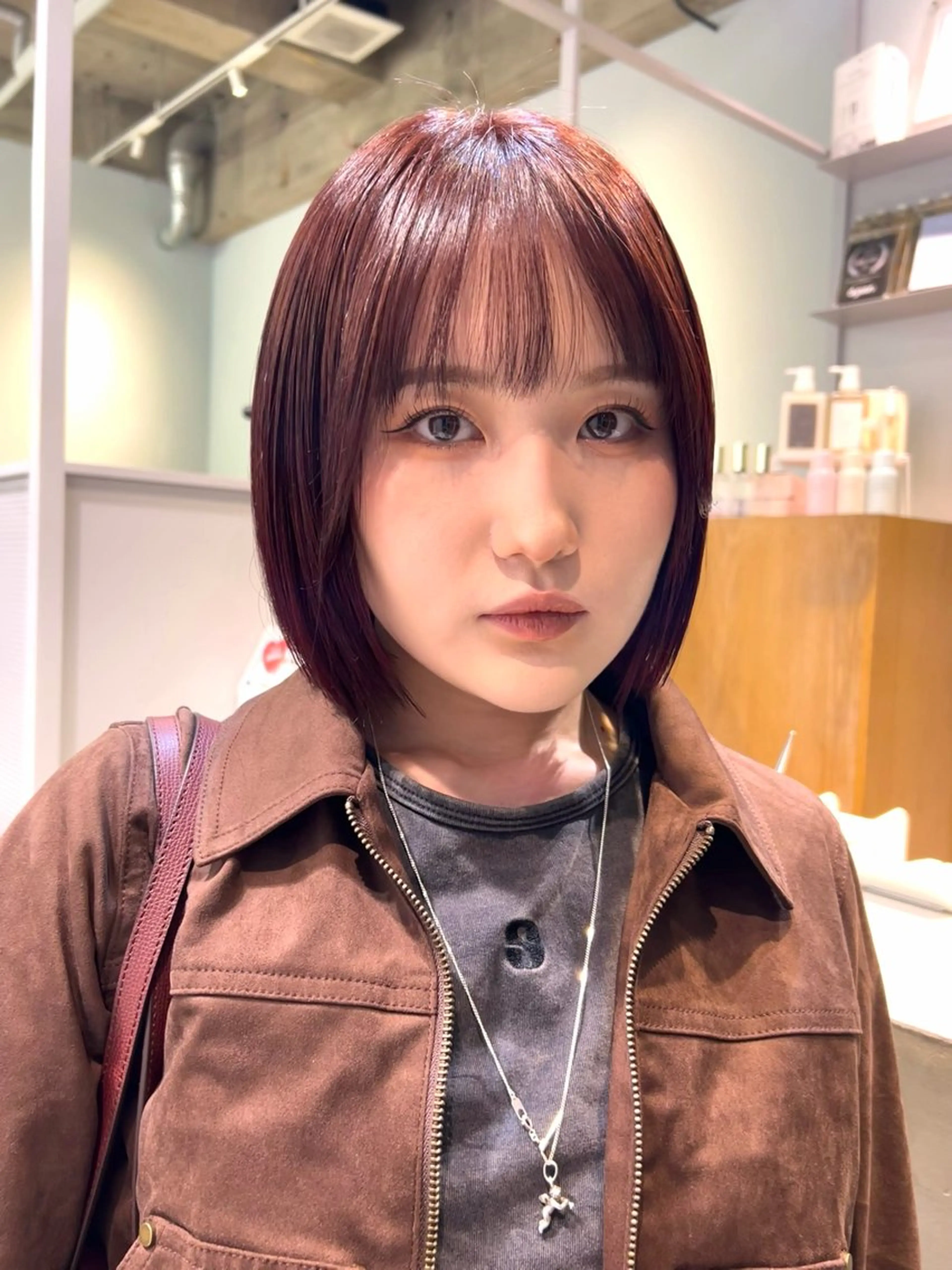 ショート ボブ カット ヘアカラー 骨格診断カット ひより FILMSのヘアスタイル