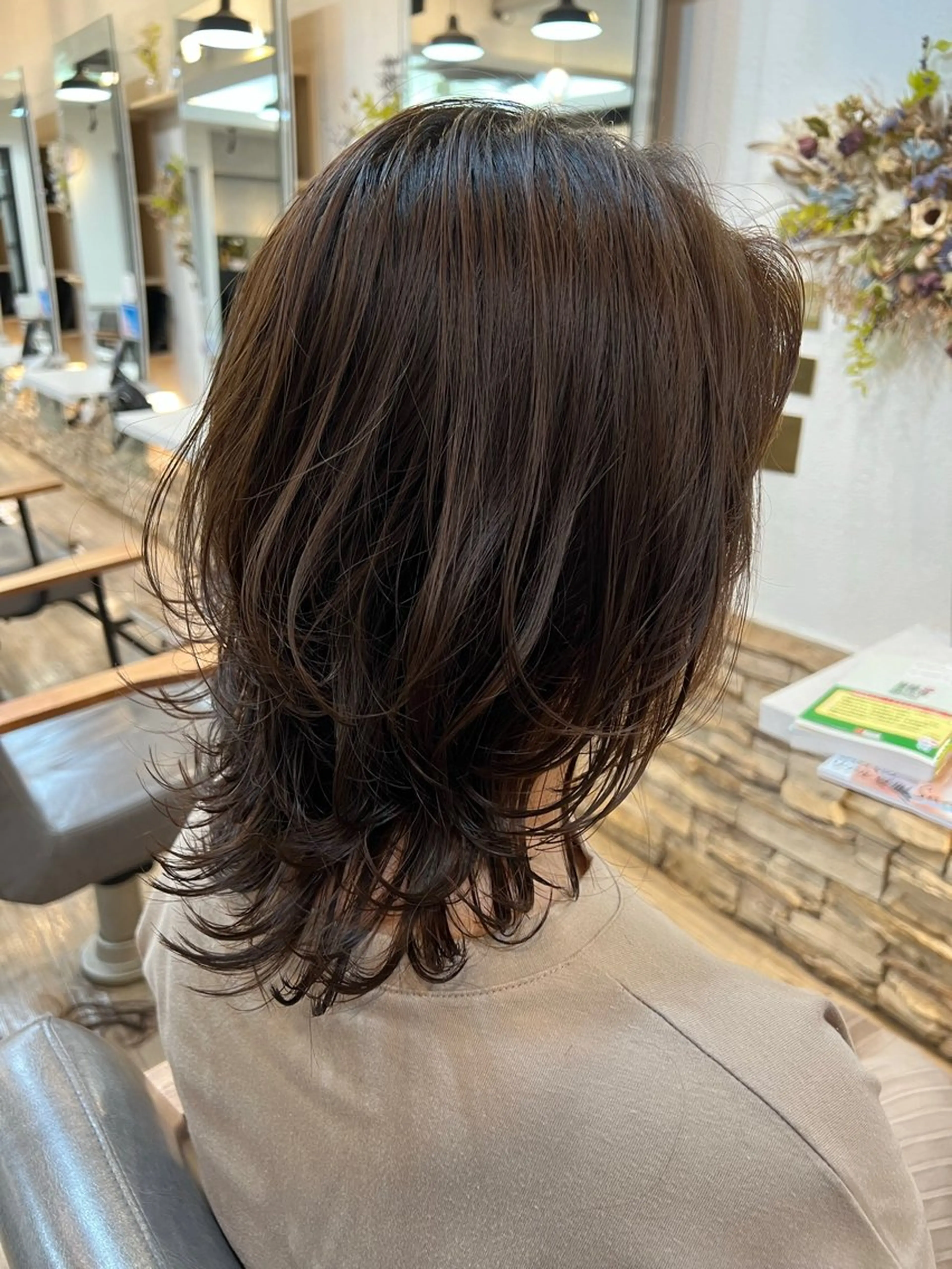 ミディアム ミディアムレイヤー レイヤーカット カット ヘアカラー トリートメント いぐちしょうた🫧 VISAGEbaskのヘアスタイル
