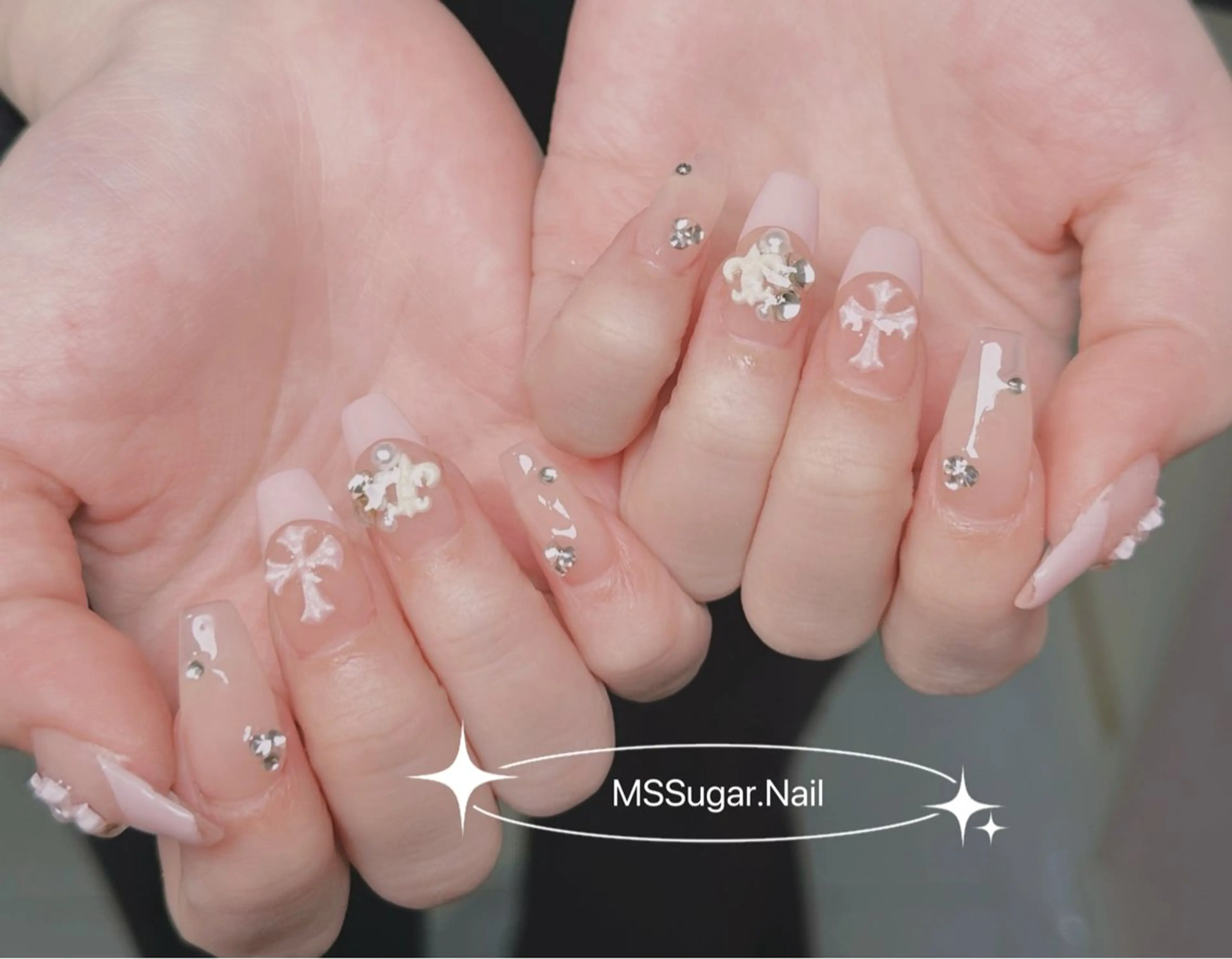 ネイル ハロウィン ロングネイル マグネットネイル スカルプネイル ネイルチップ MSSugar Nailのネイルデザイン