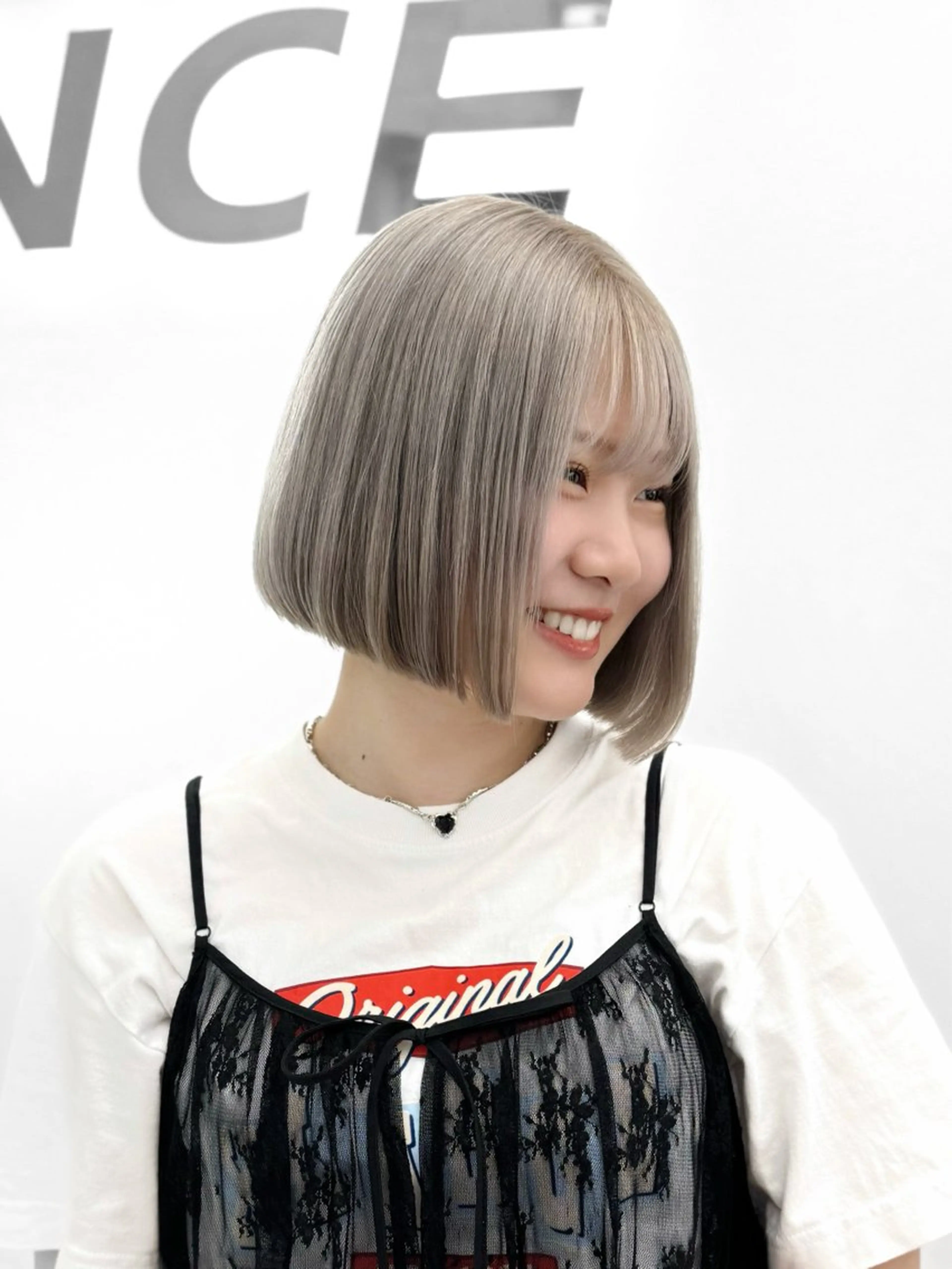 ショート カラー ヘアアレンジ 縮毛矯正🤍 盛れるボブ/ひかりのヘアスタイル
