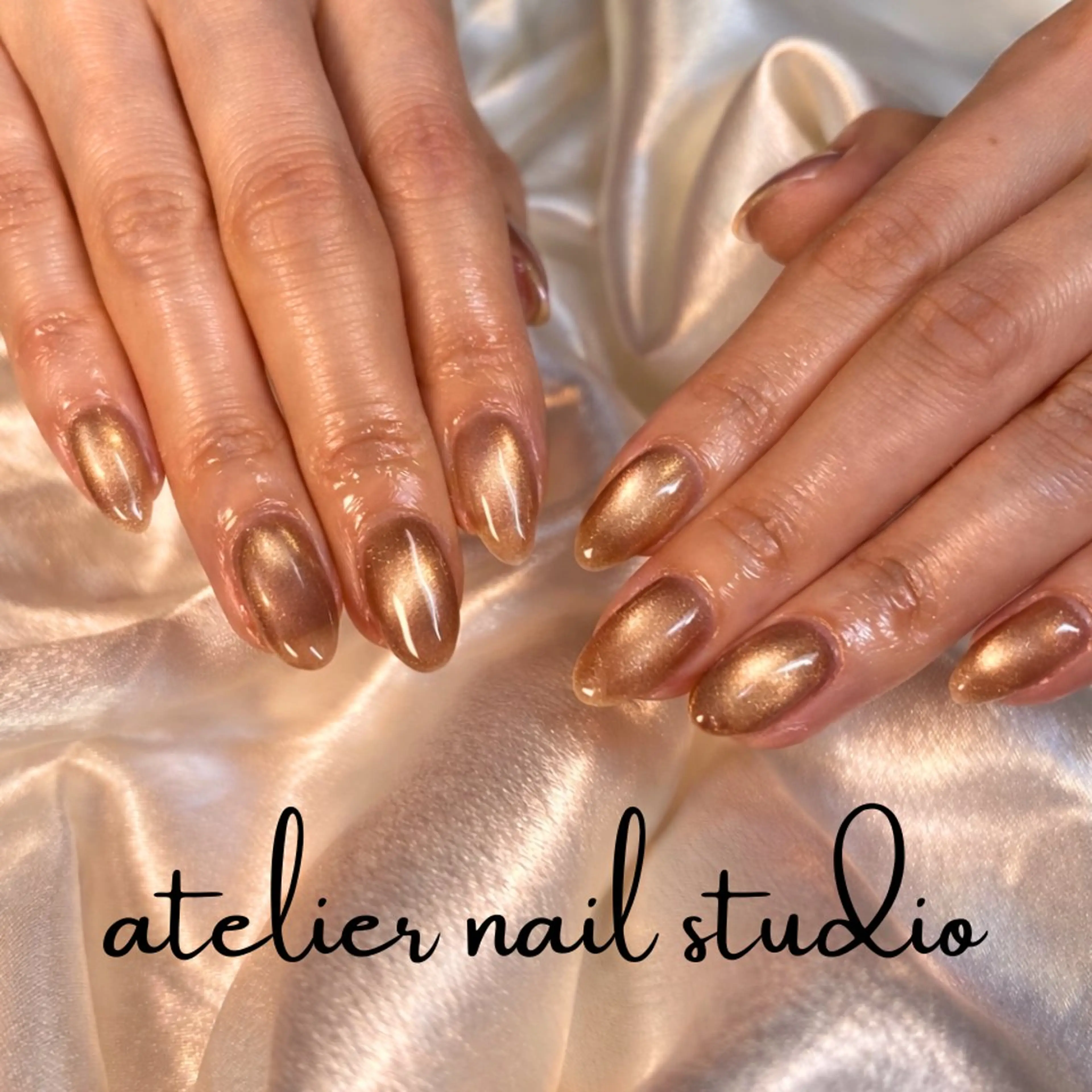 ネイル アートネイル ジェルネイル マグネットネイル ニュアンスネイル パラジェル ハンドネイル atelier nailstudioのネイルデザイン