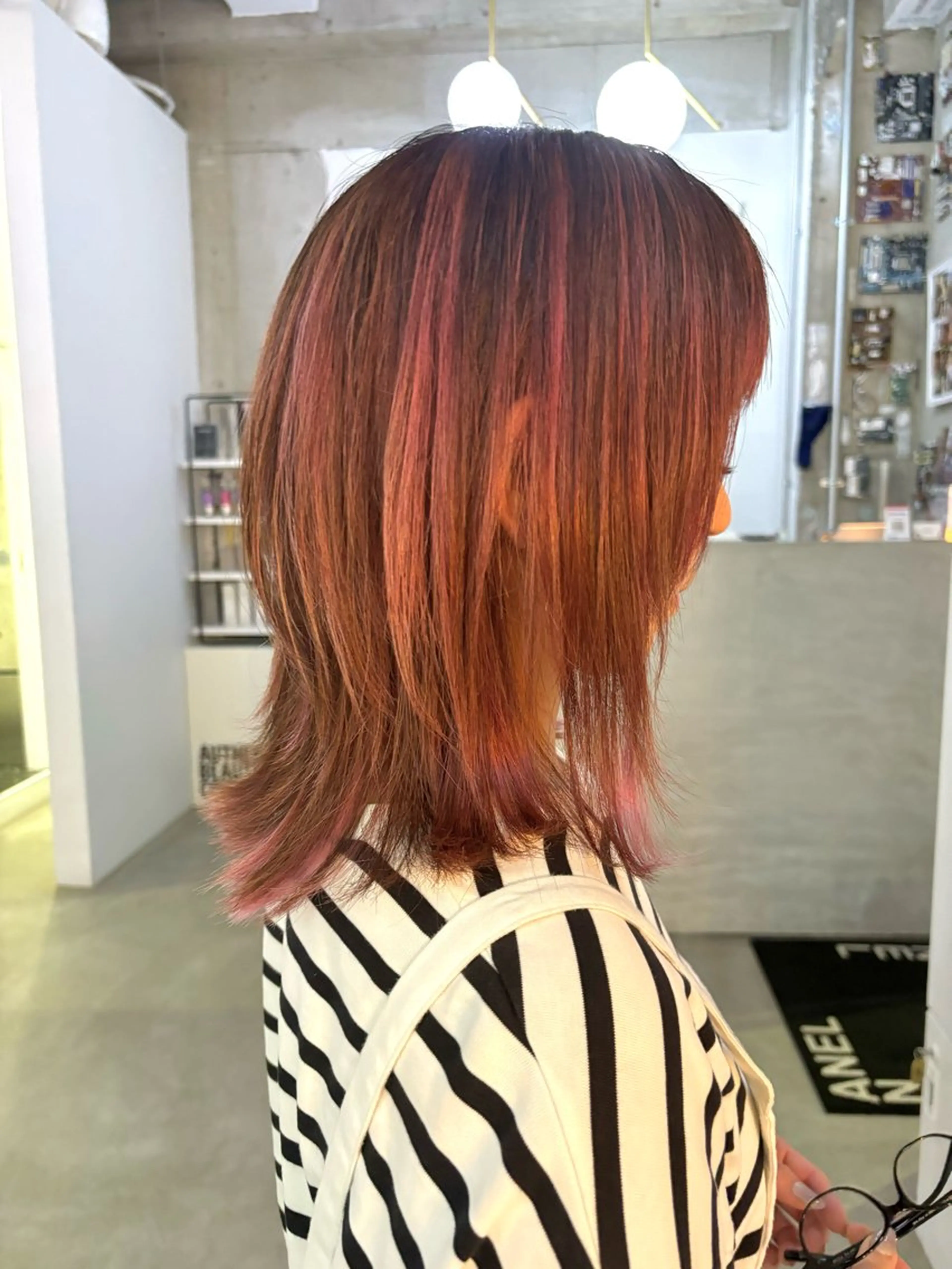 カット+ハイライト+カラー🩵の写真