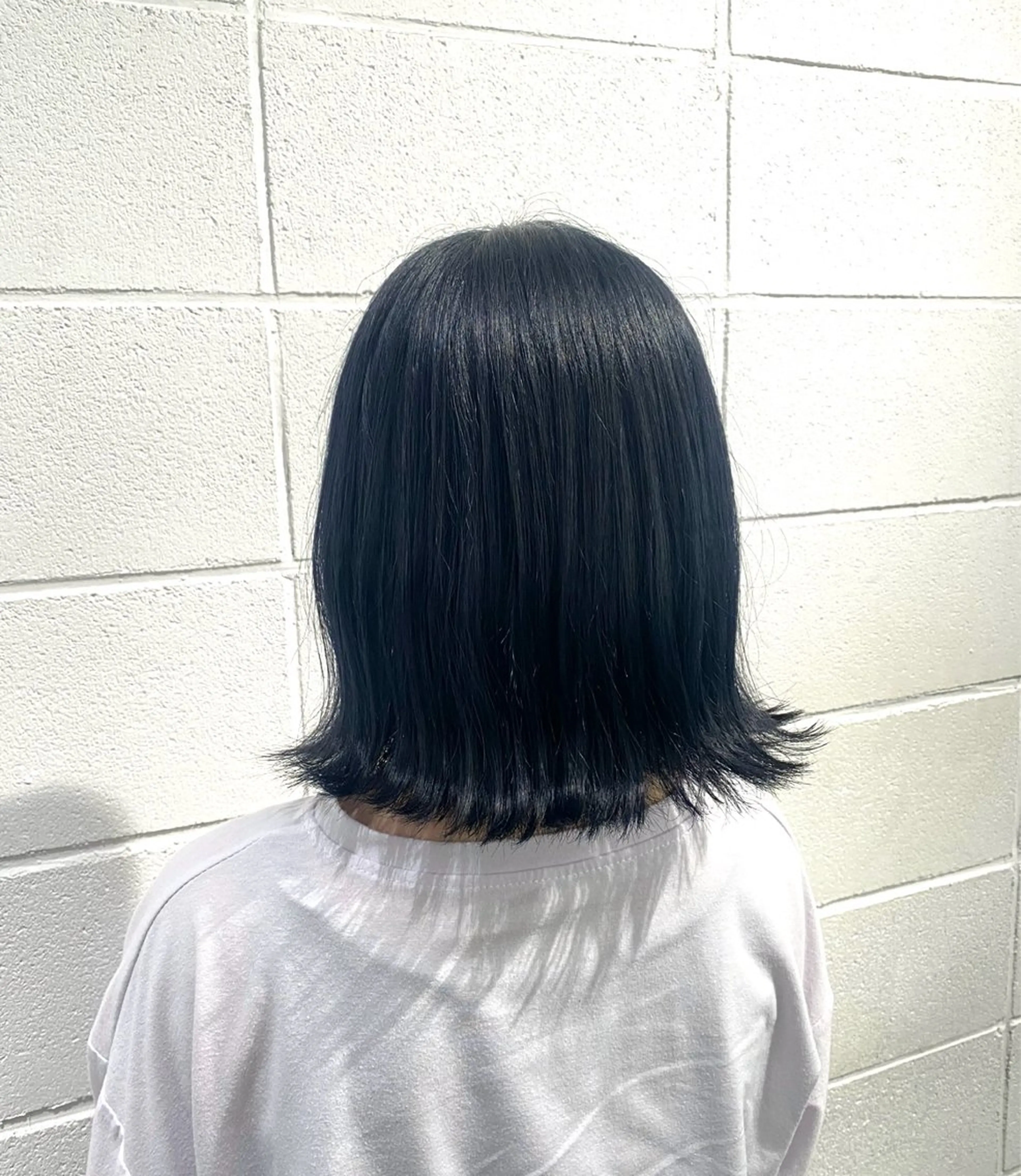 カラー 黒髪 ブルーカラー ブルーブラック カットモデル募集中/ 原宿/MOENOのヘアスタイル