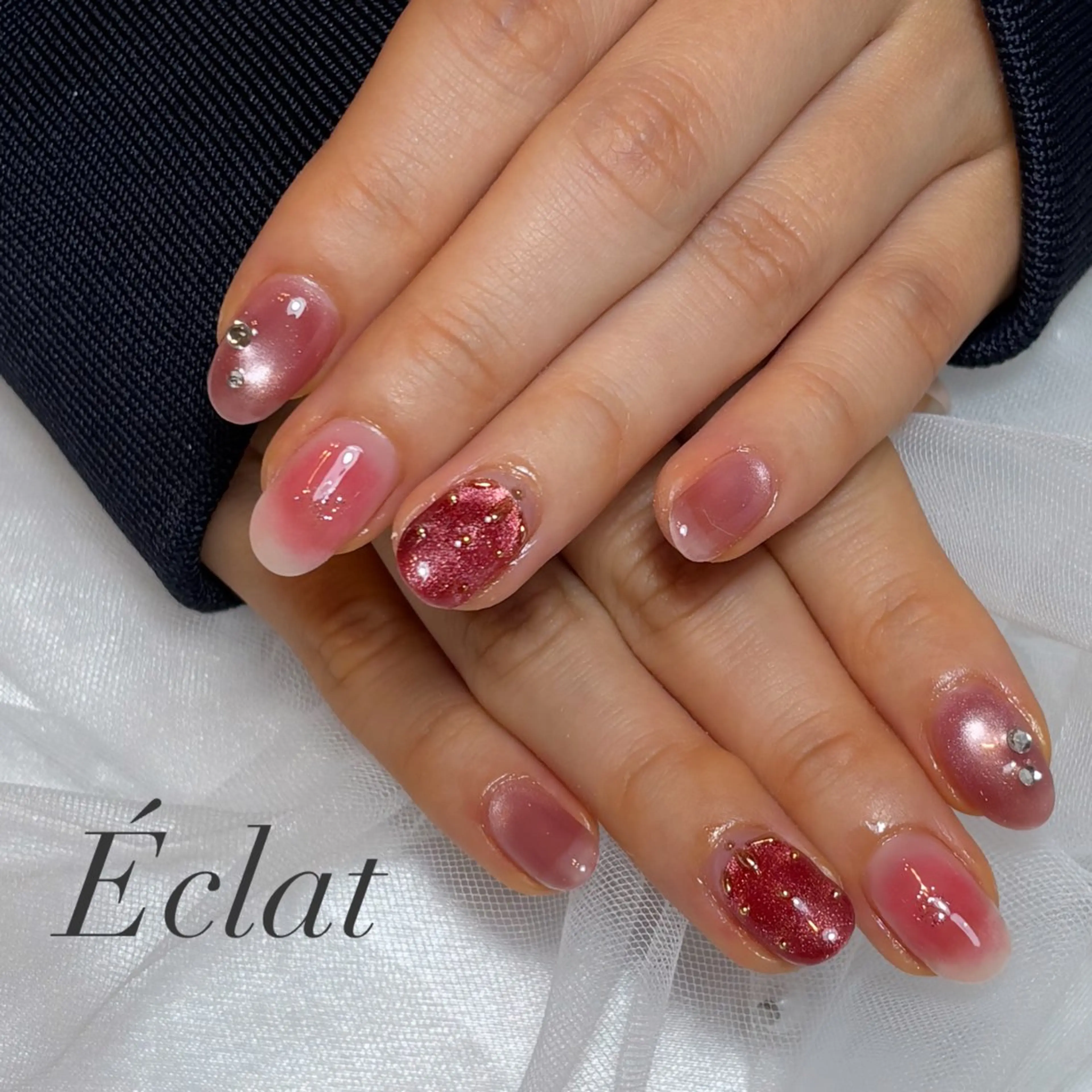 ネイル 持ち込み ハンドネイル nail salon Éclatのネイルデザイン