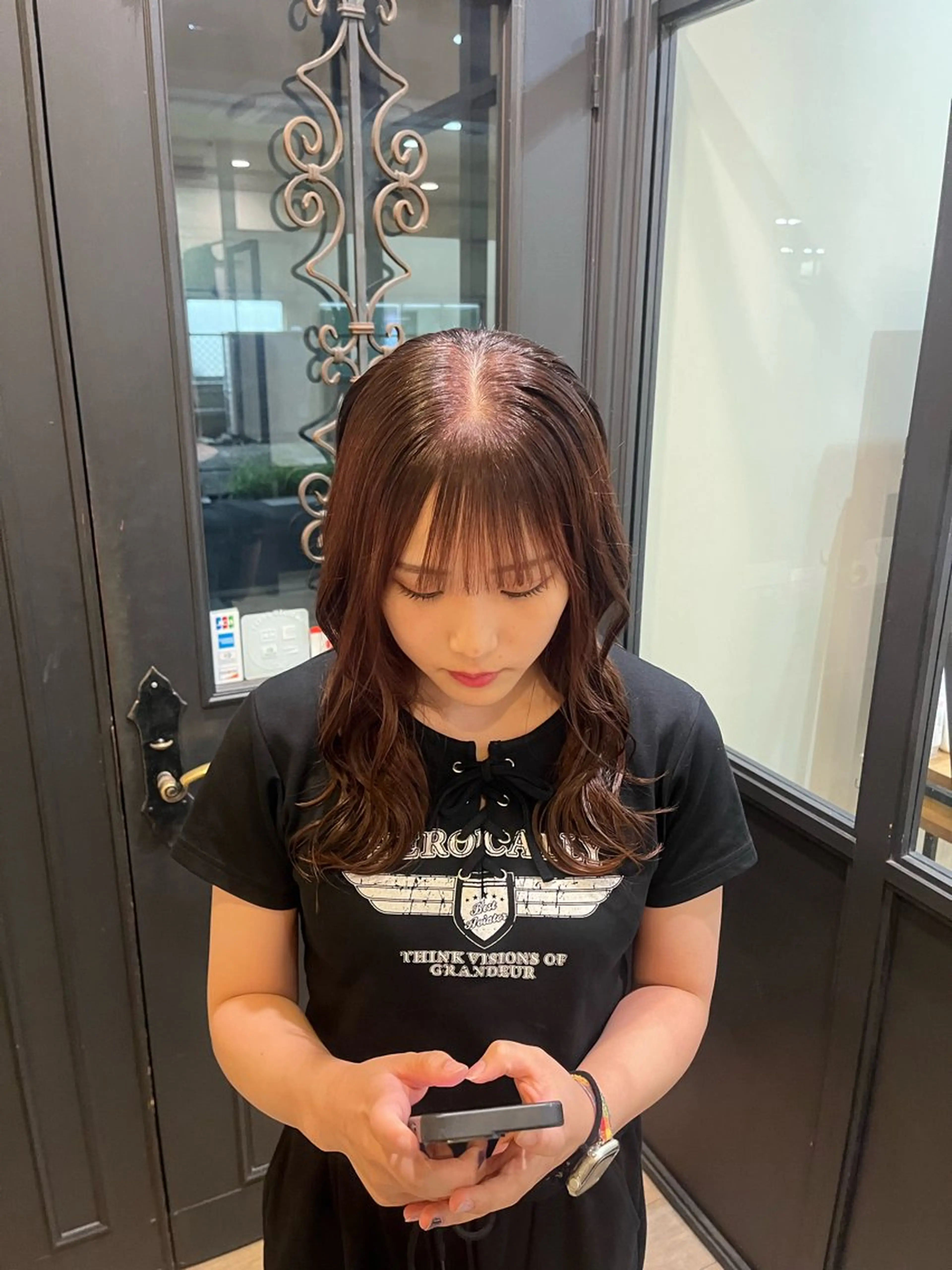 セミロング ピンクブラウン みゆ/ カラーリスト🎀のヘアスタイル