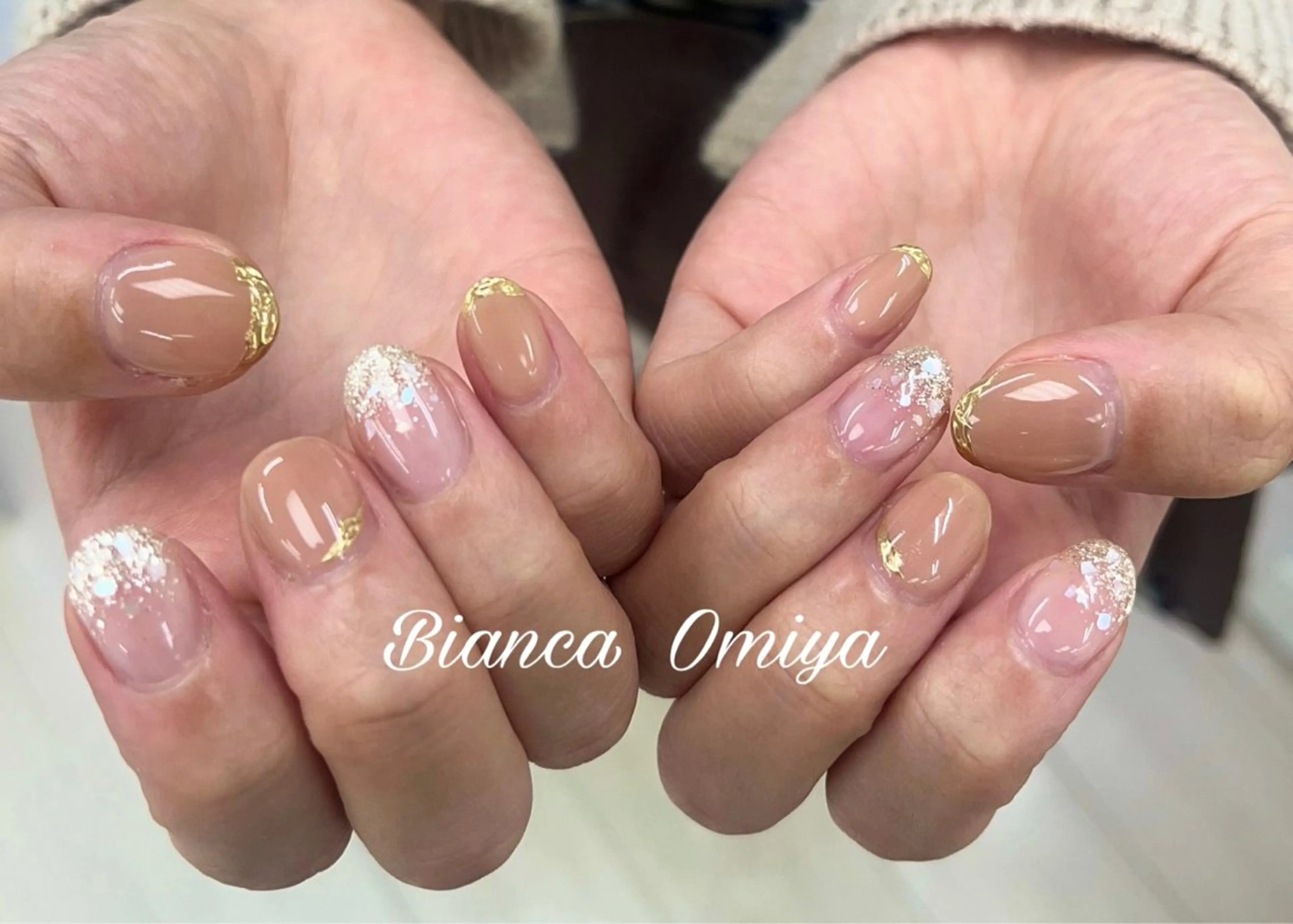 ネイル フラッシュネイル フレンチネイル ジェルネイル グラデーション マグネットネイル ハンドネイル Bianca大宮 入江のネイルデザイン