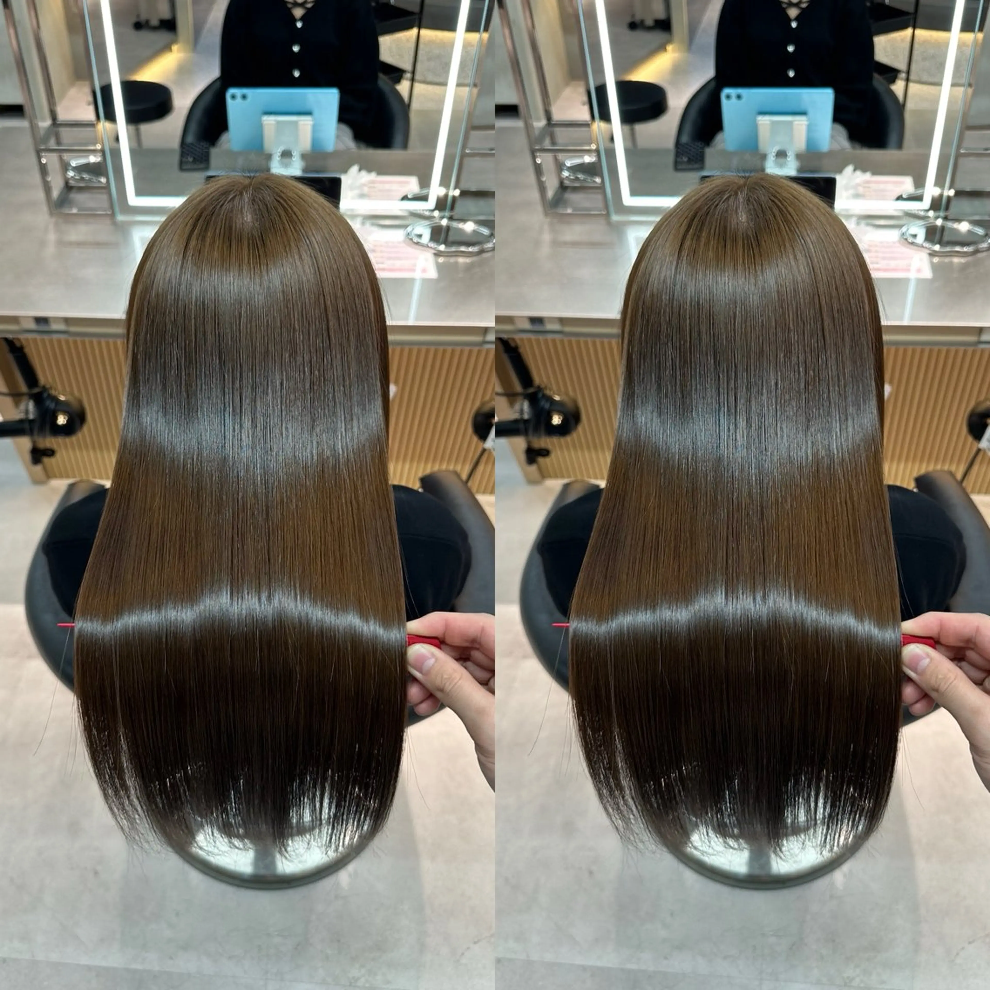 ロング カラー ベージュカラー ブリーチ 透明感カラー ブリーチなしカラー 髪質改善 ヘアカラー トリートメント ✨髪質改善特化✨副 店長椎葉信乃介のヘアスタイル