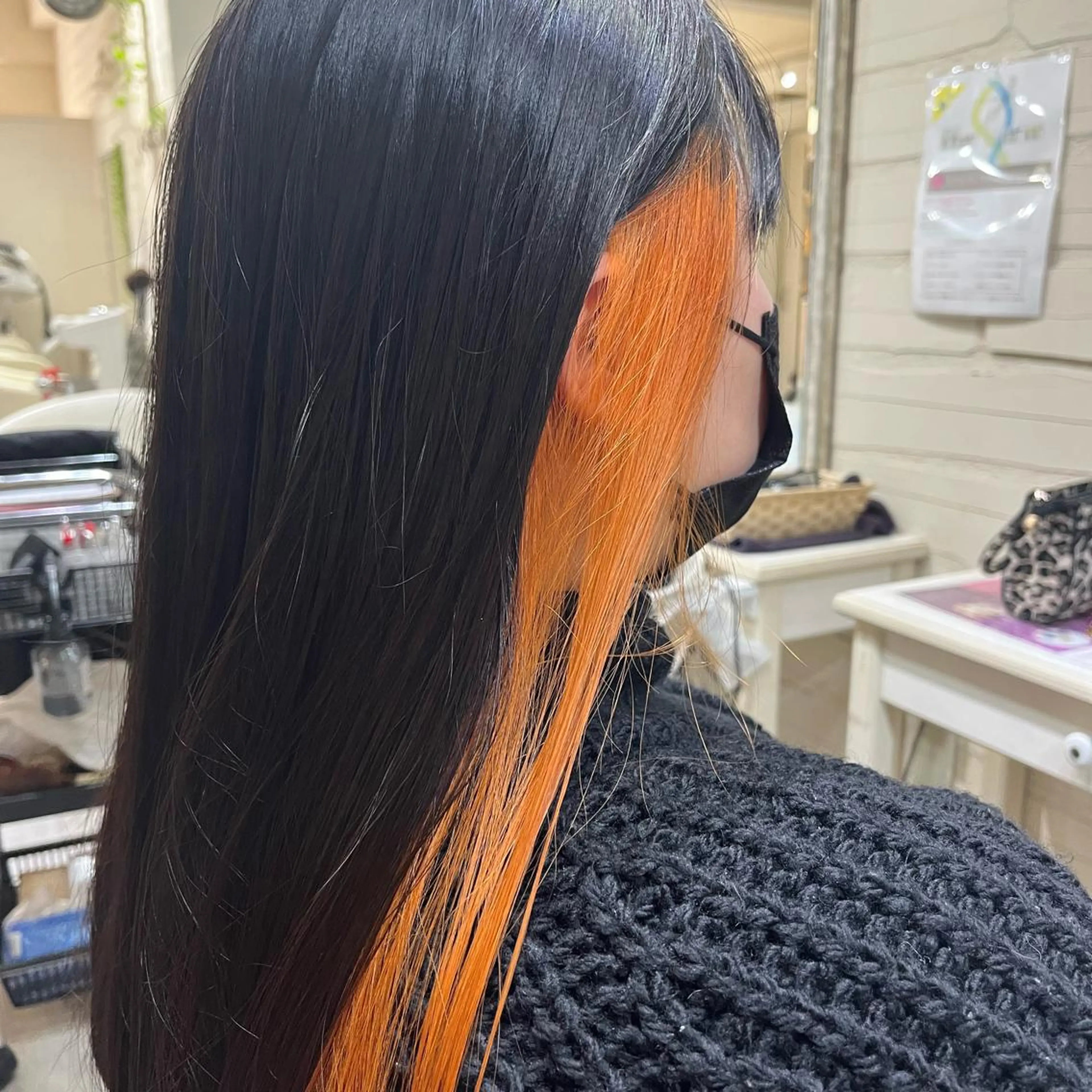 ロング カラー ブリーチ オレンジ カラー職人 なかもと たつひろのヘアスタイル