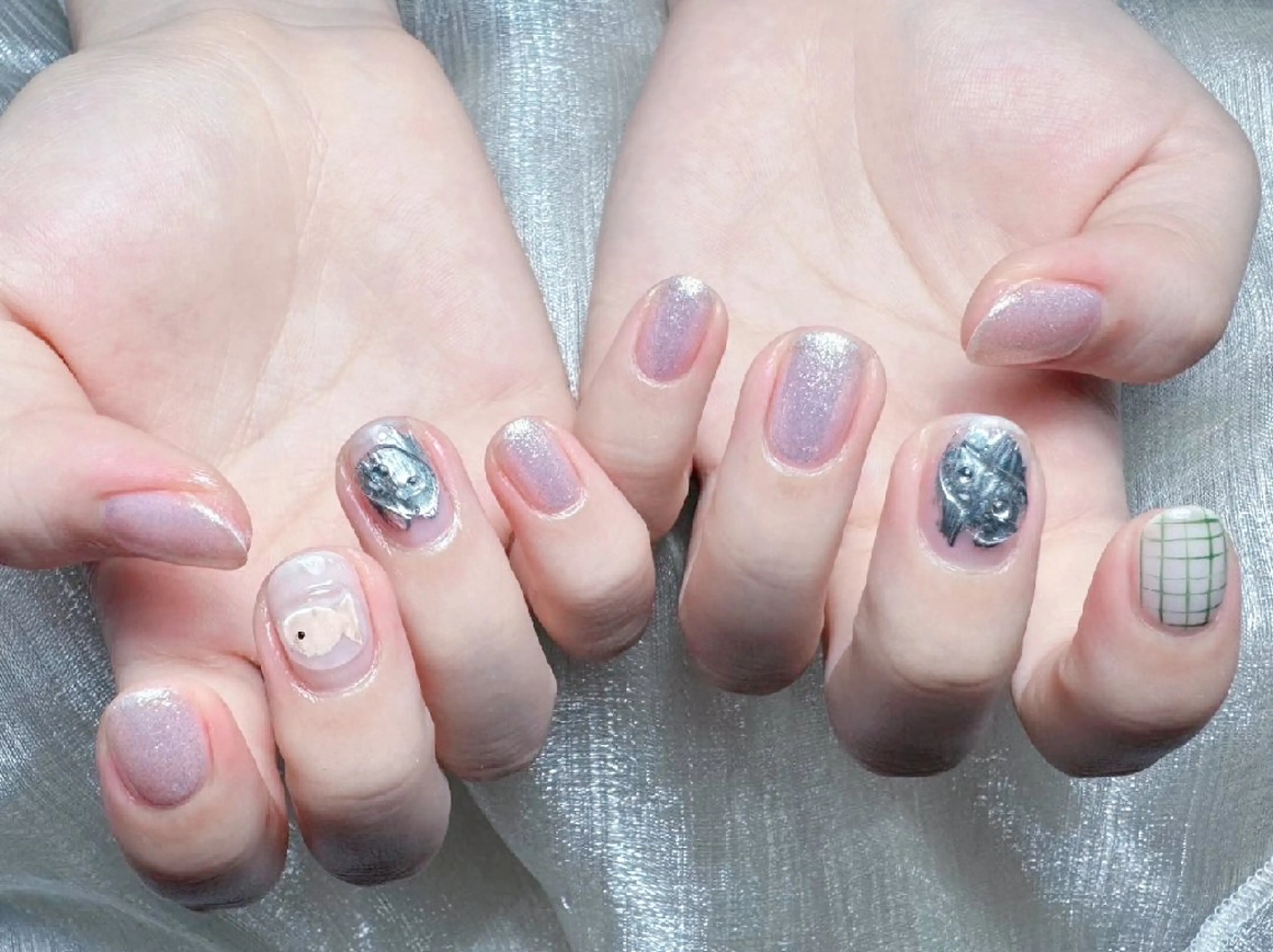 ネイル 長さ出し フレンチネイル グラデーション マグネットネイル マグネットフレンチ ハンドネイル ハンドケア ✨Dreamy NORAのネイルデザイン