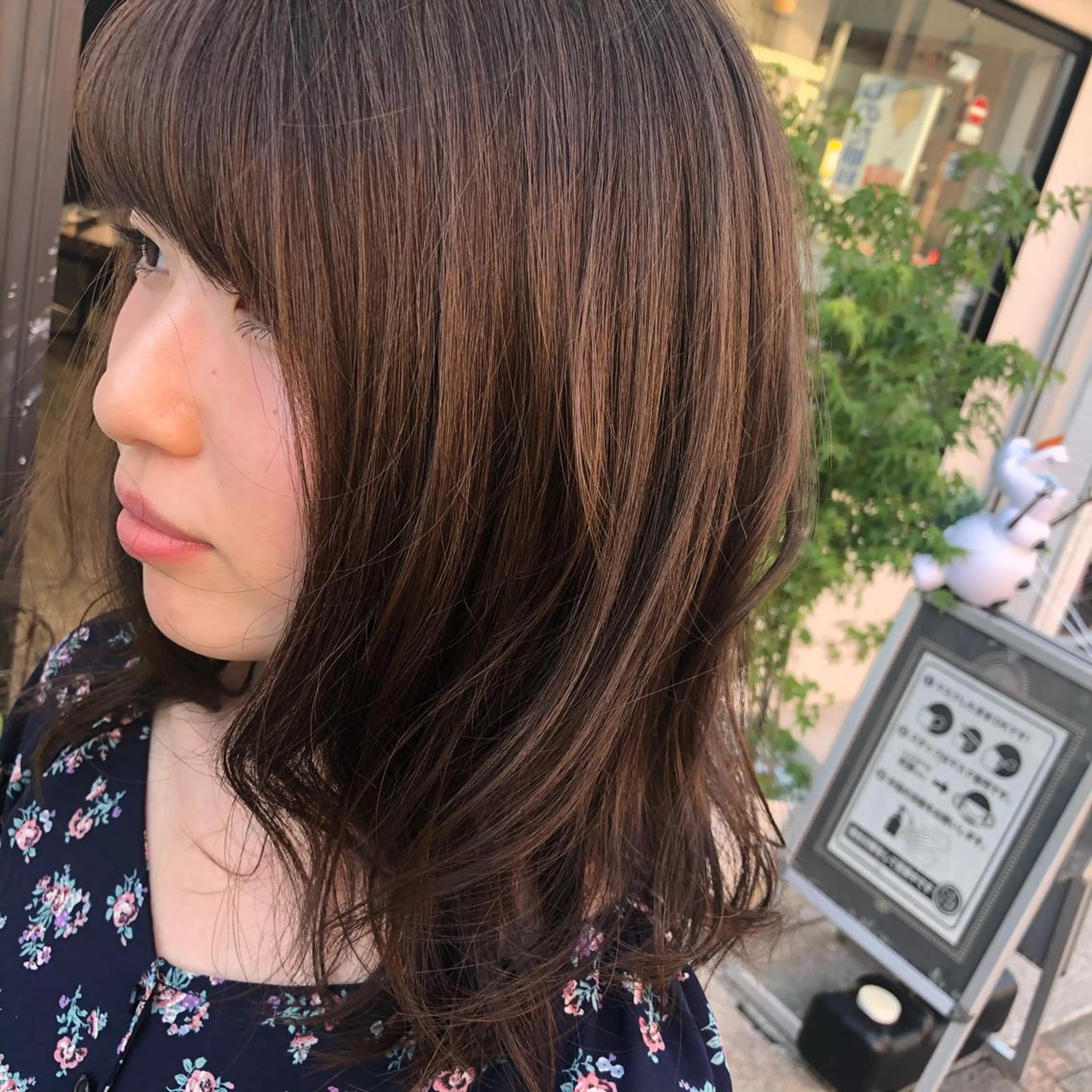 ミディアム カラー カット ヘアカラー トリートメント hisano / ハイトーン・透明感のヘアスタイル