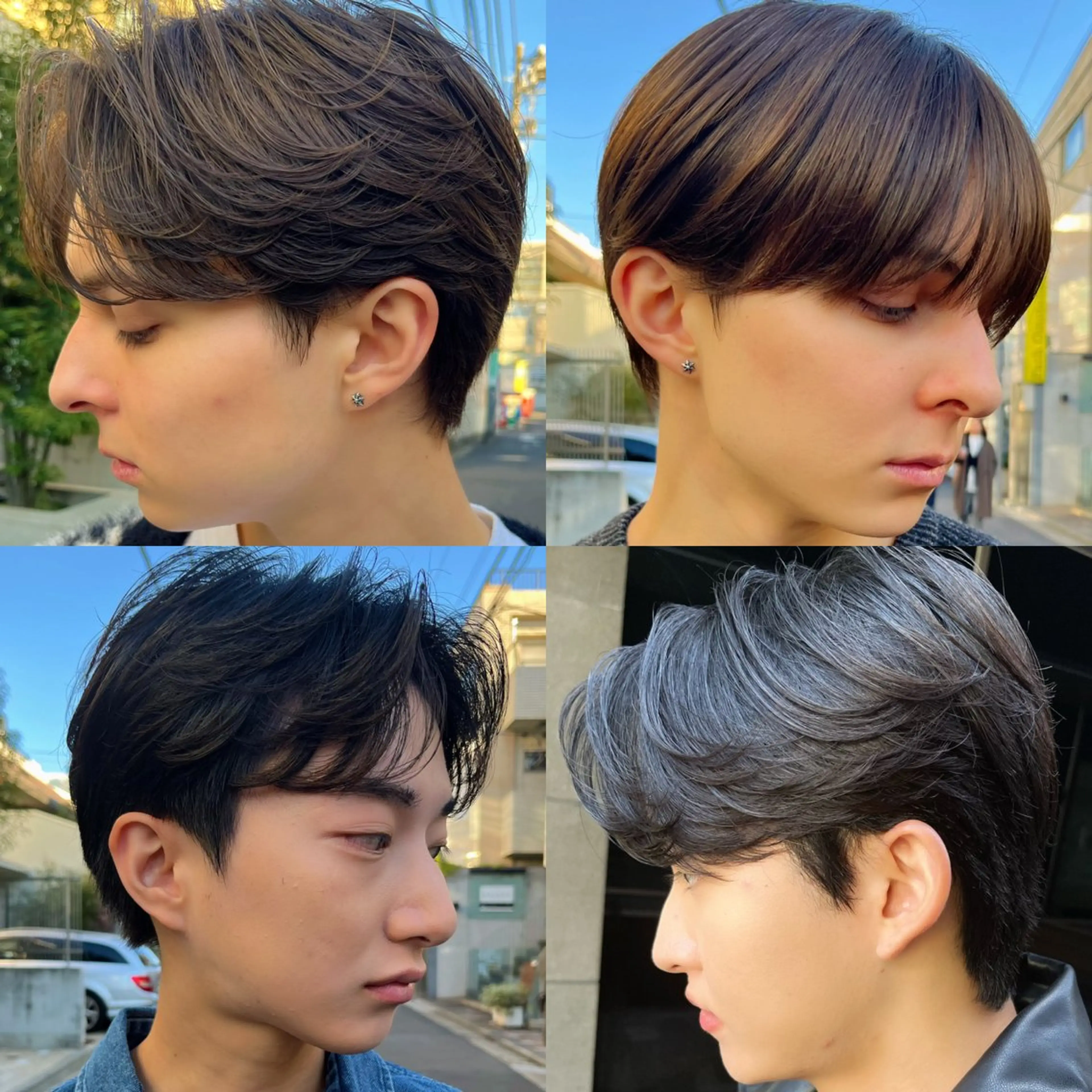ショート カラー パーマ メンズ カット メンズ🍃ナチュラル 韓国風ヘアRENのヘアスタイル