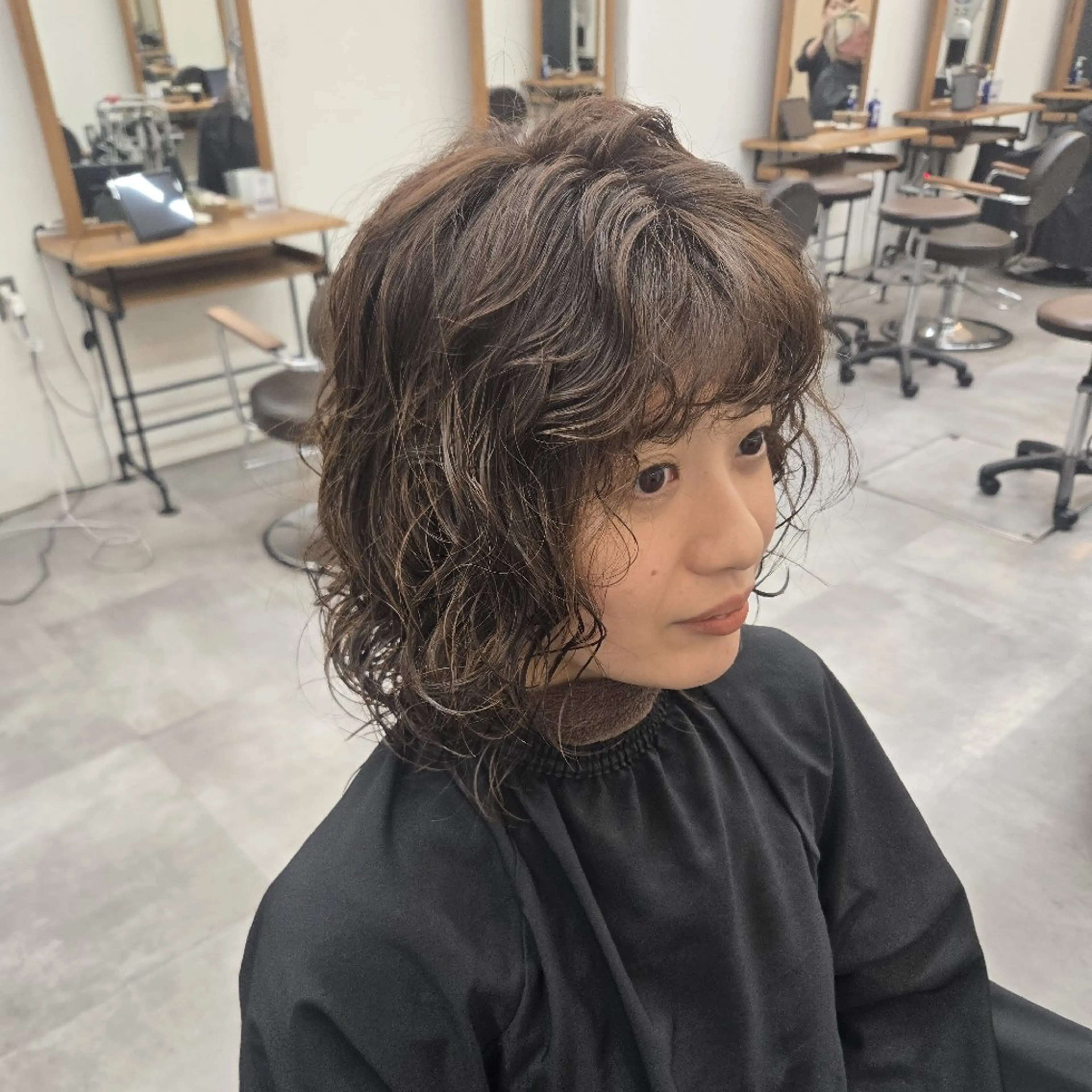 ✂カット+カラー+水パーマ+トリートメント🫧の写真